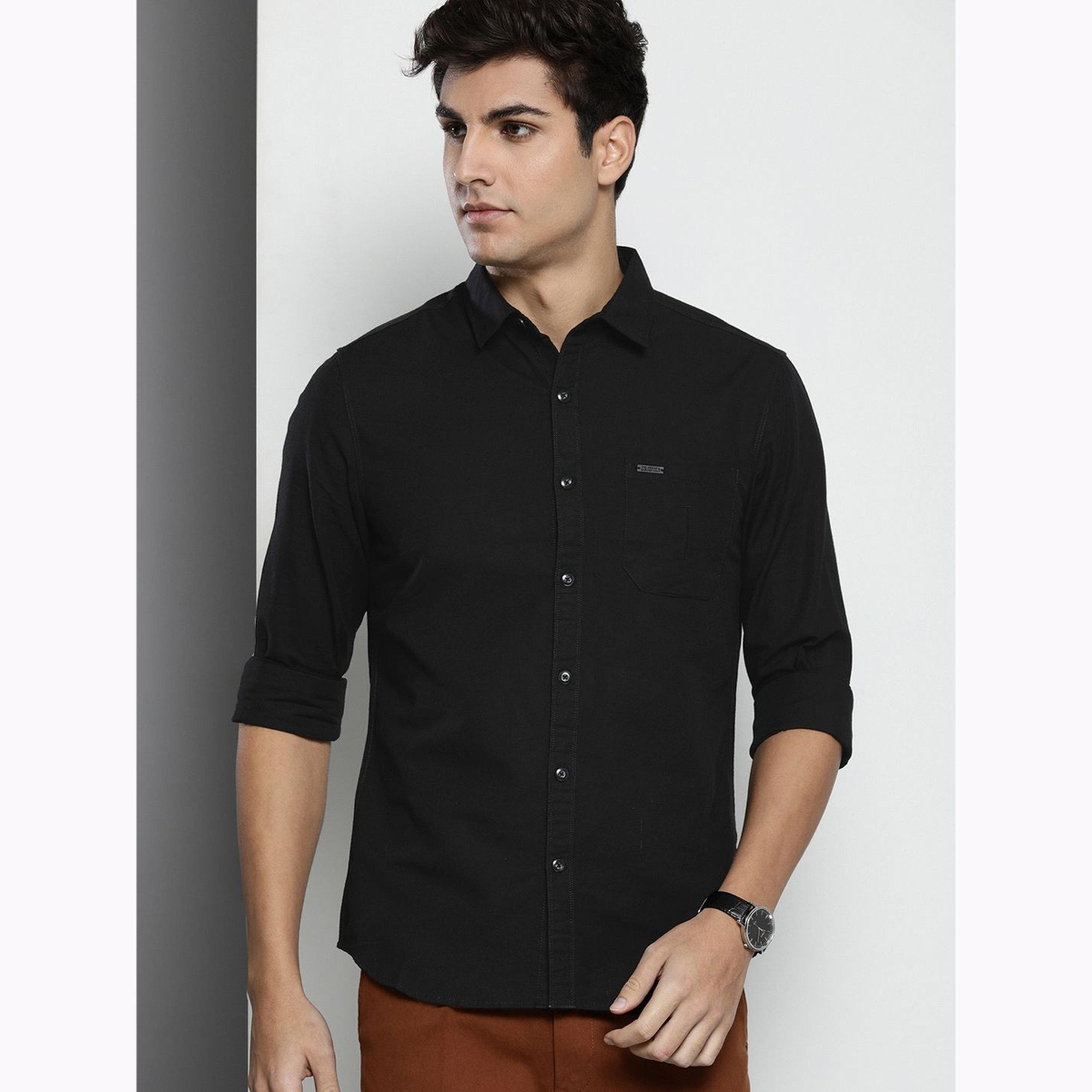 قميص سادة بقصة عادية للرجال-men-clothing-shirts-image-3