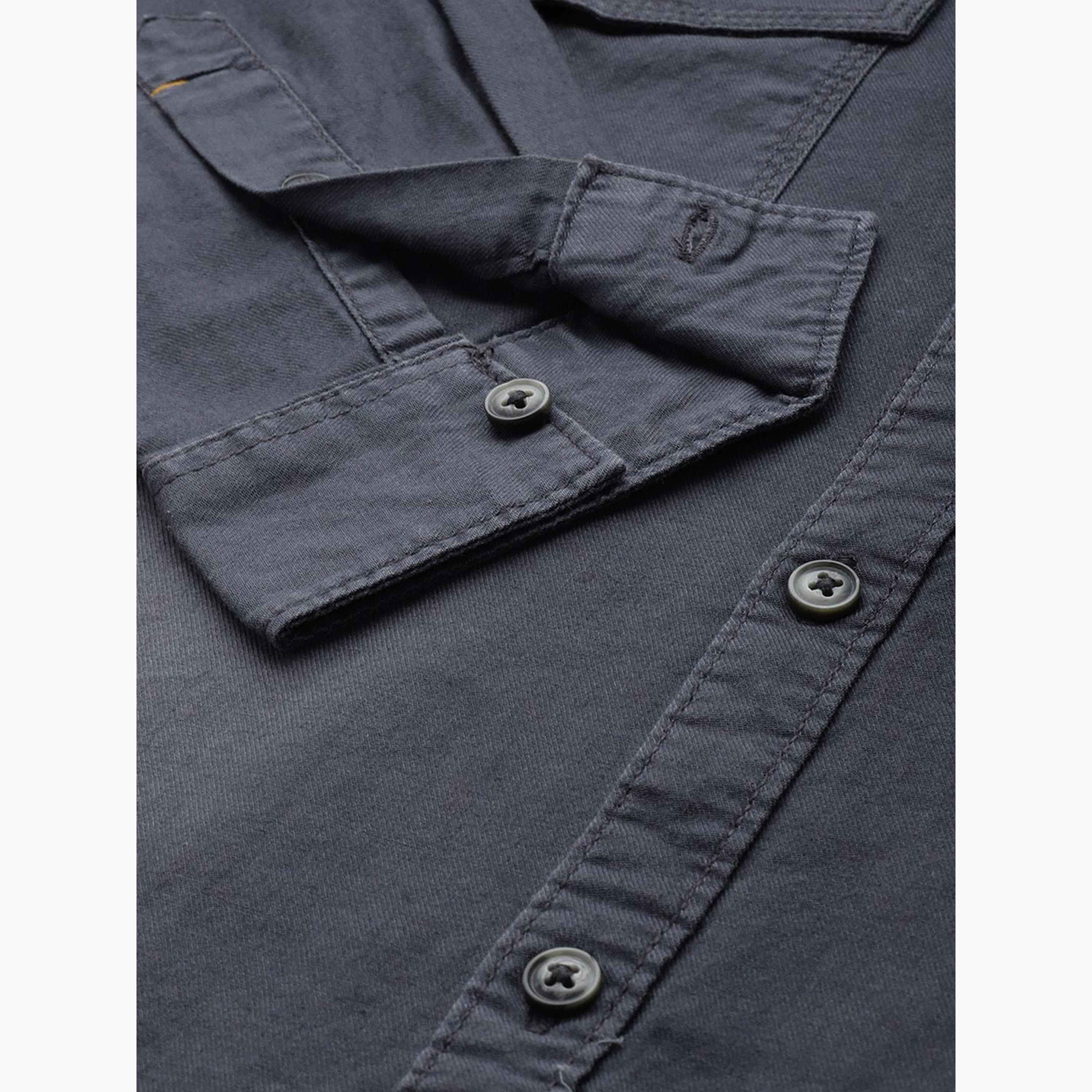 قميص سادة بقصة ضيقة للرجال-men-clothing-shirts-image-7