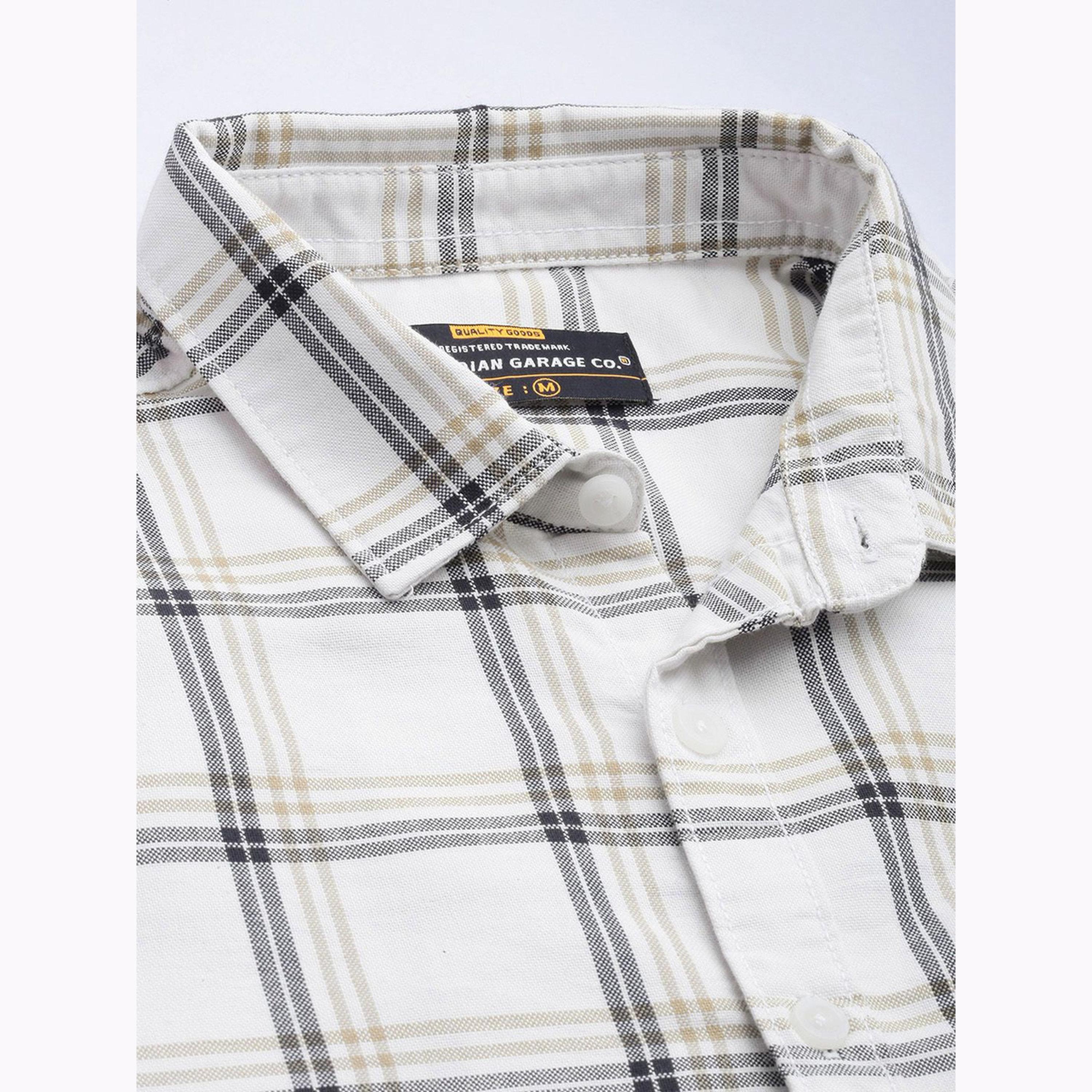 The Indian Garage Co X Styli Men White Regular Fit Checked Shirt-men-clothing-shirts-image-5