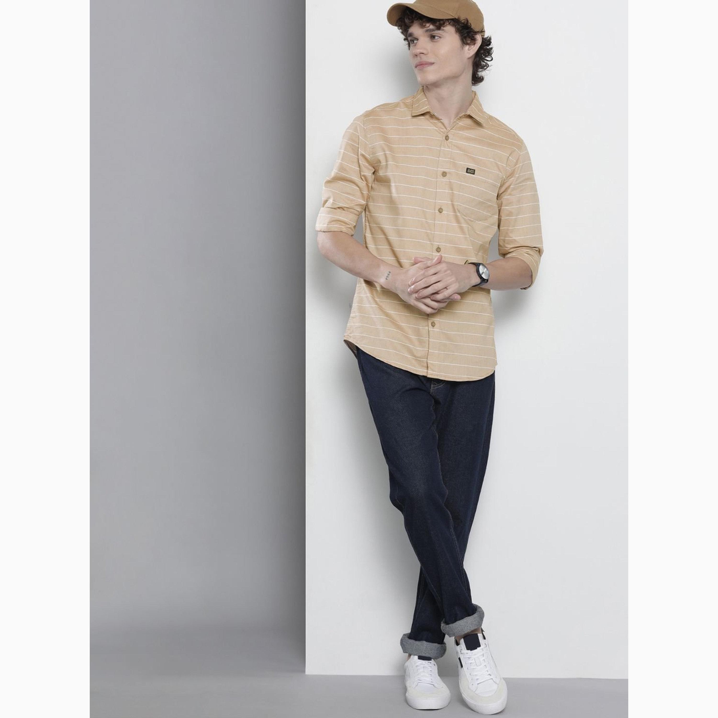 قميص مخطط وقصة ضيقة للرجال-men-clothing-shirts-image-2
