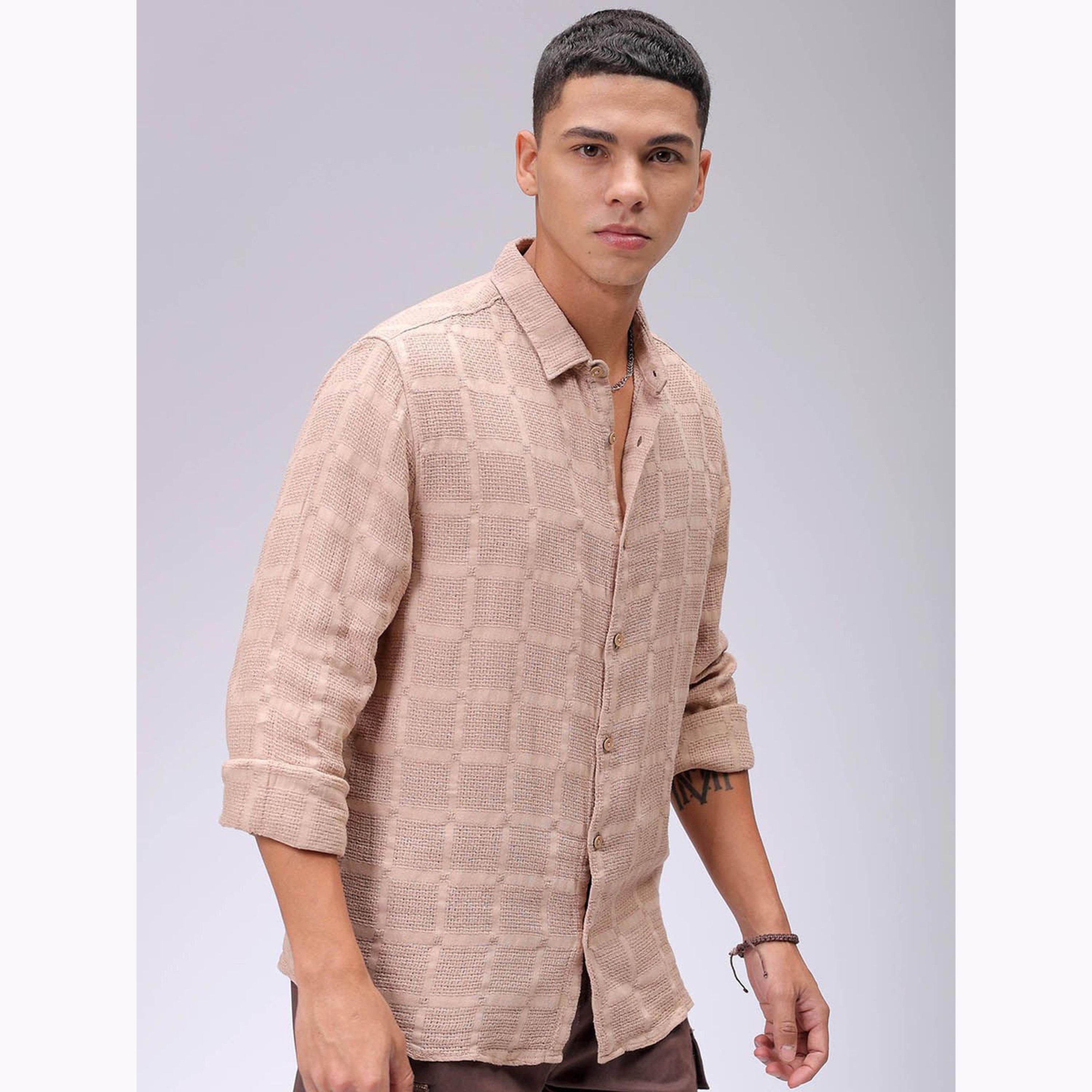 قميص كاروهات بقصة عادية للرجال-men-clothing-shirts-image-3