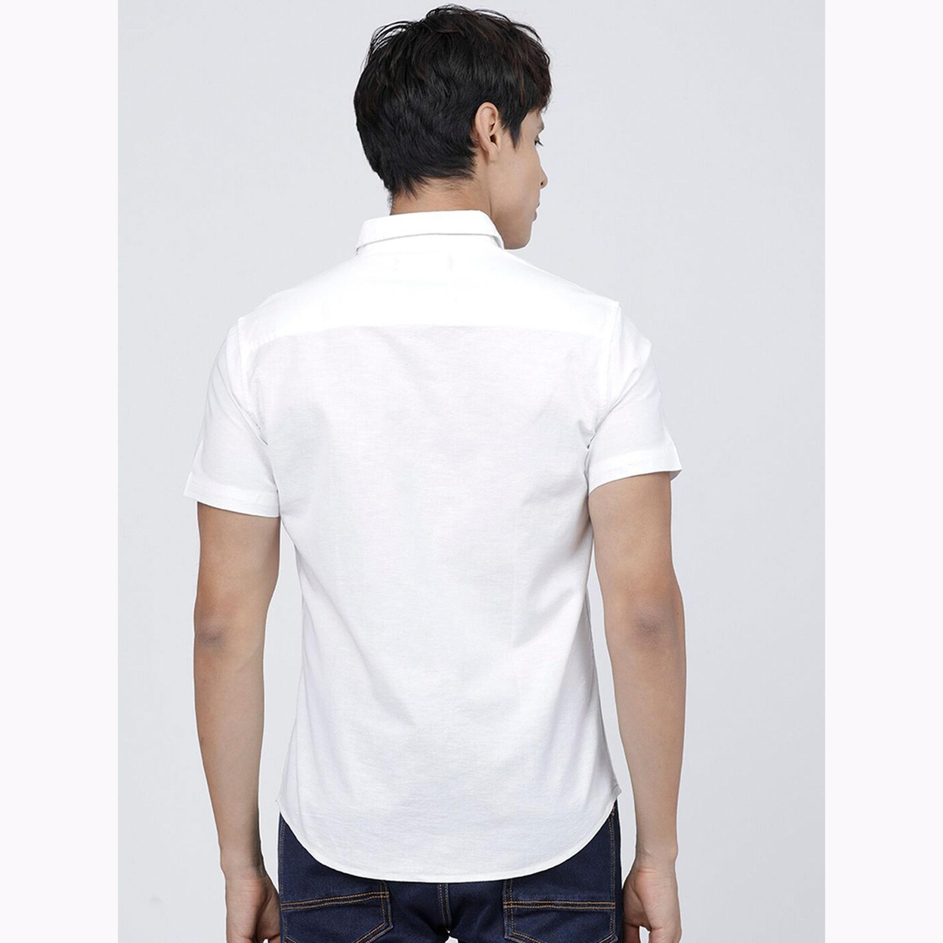 قميص سادة بقصة ضيقة للرجال-men-clothing-shirts-image-4