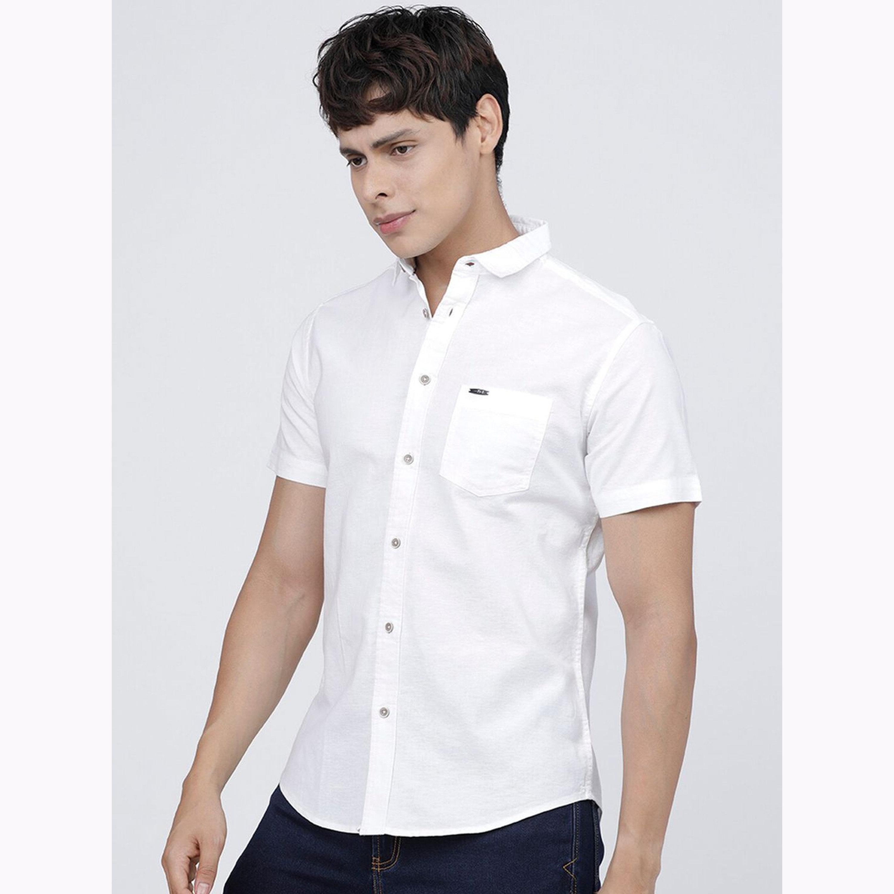 قميص سادة بقصة ضيقة للرجال-men-clothing-shirts-image-5