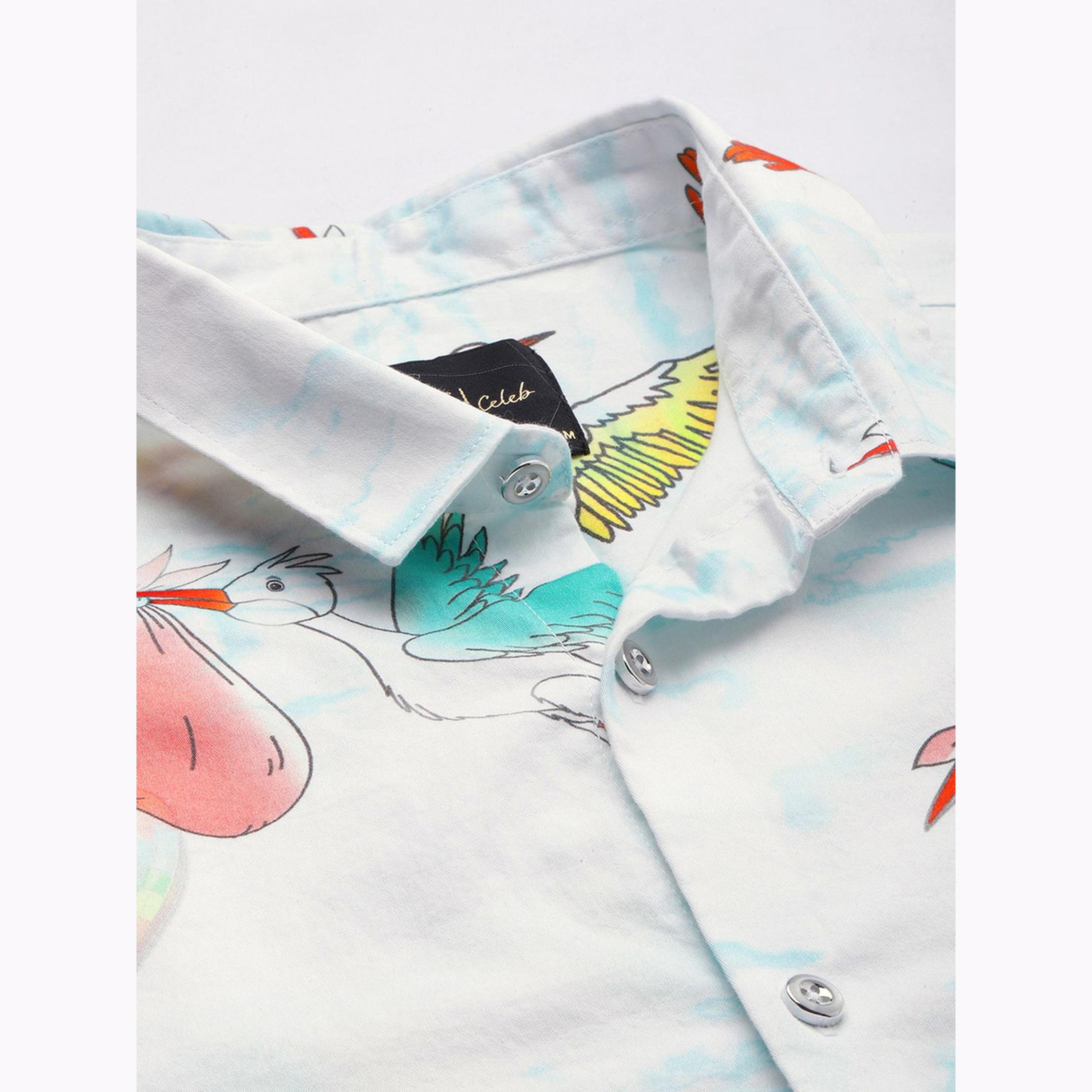 قميص بطبعة زهور وقصة ضيقة للرجال-men-clothing-shirts-image-6