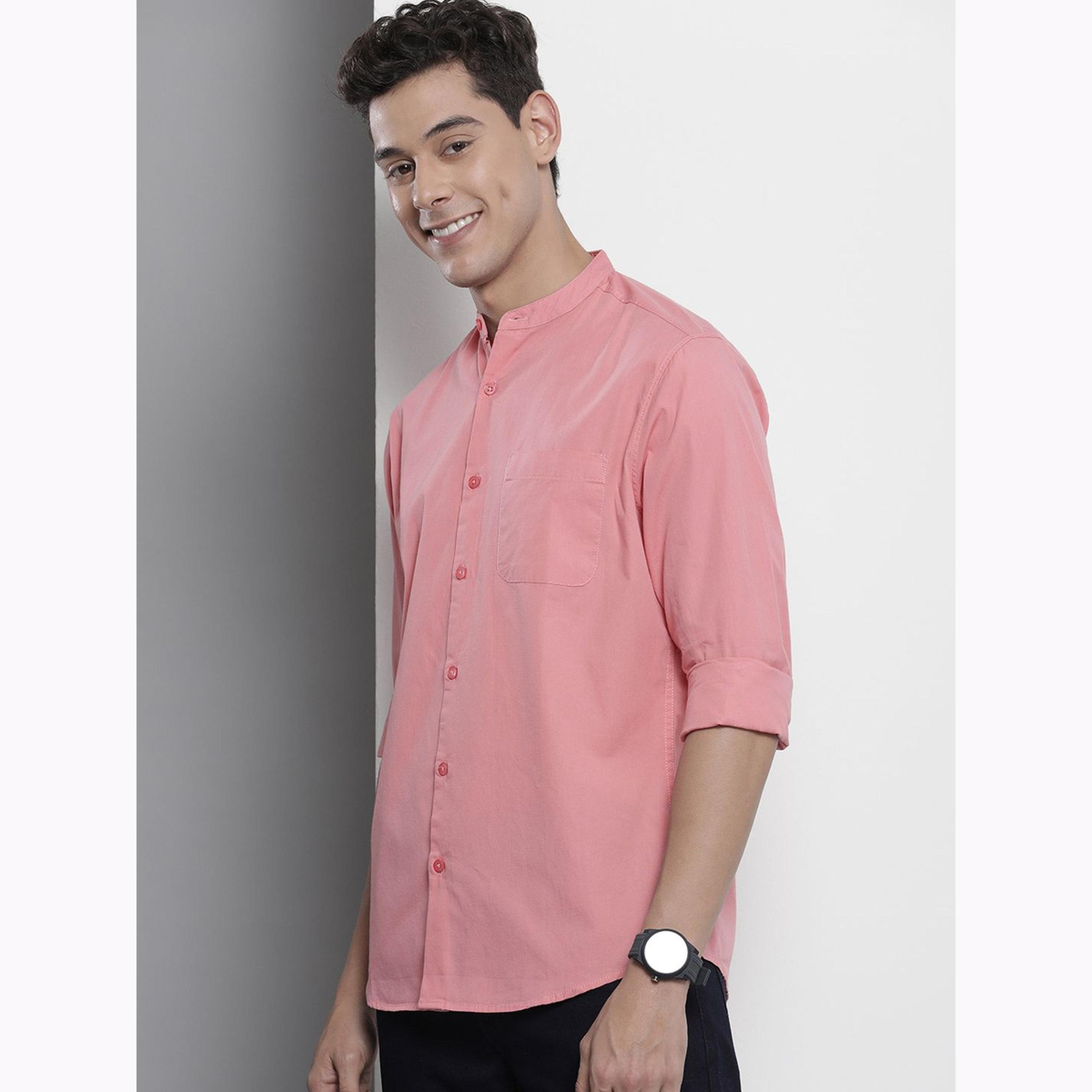 قميص سادة بقصة عادية للرجال-men-clothing-shirts-image-1