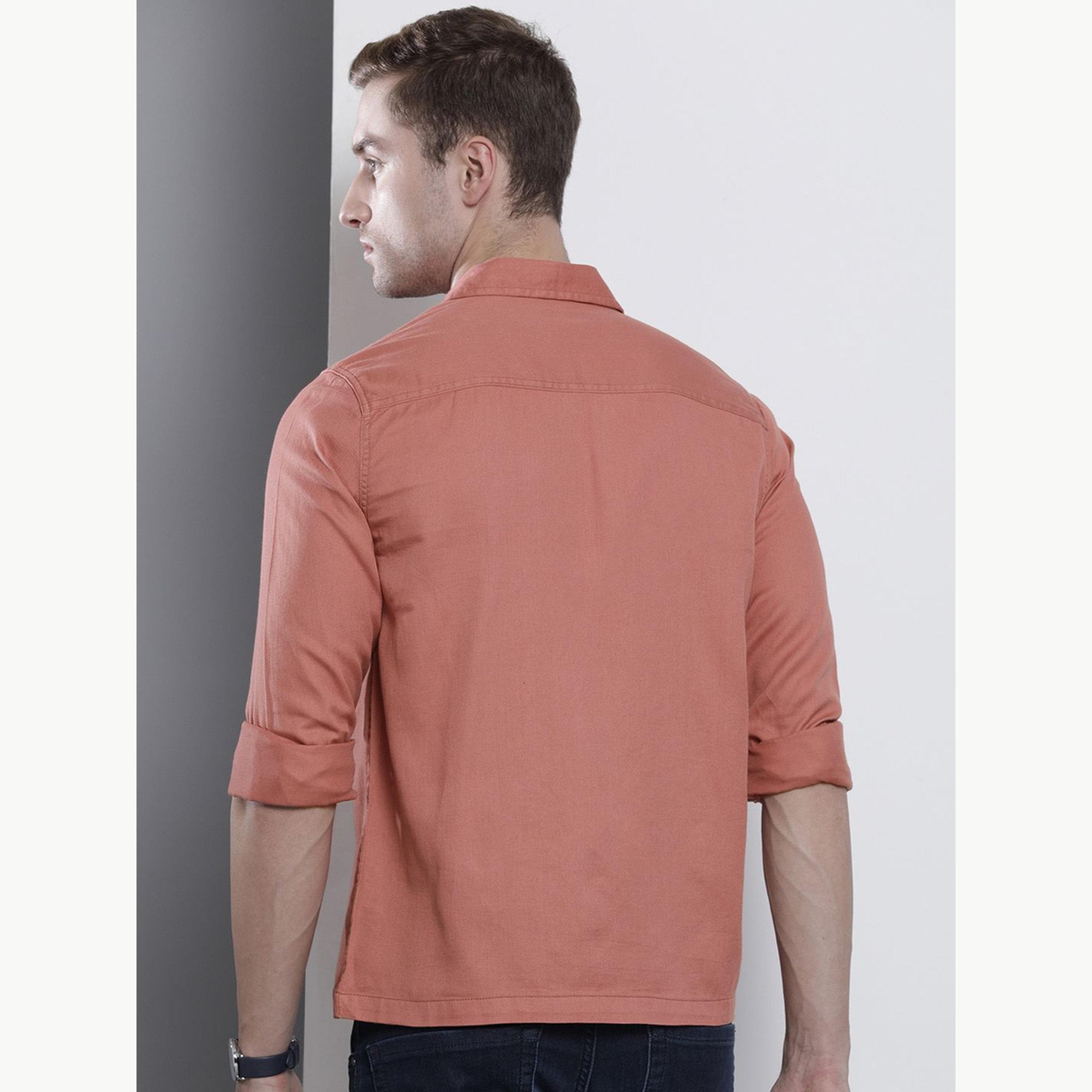 قميص سادة بقصة ضيقة للرجال-men-clothing-shirts-image-4