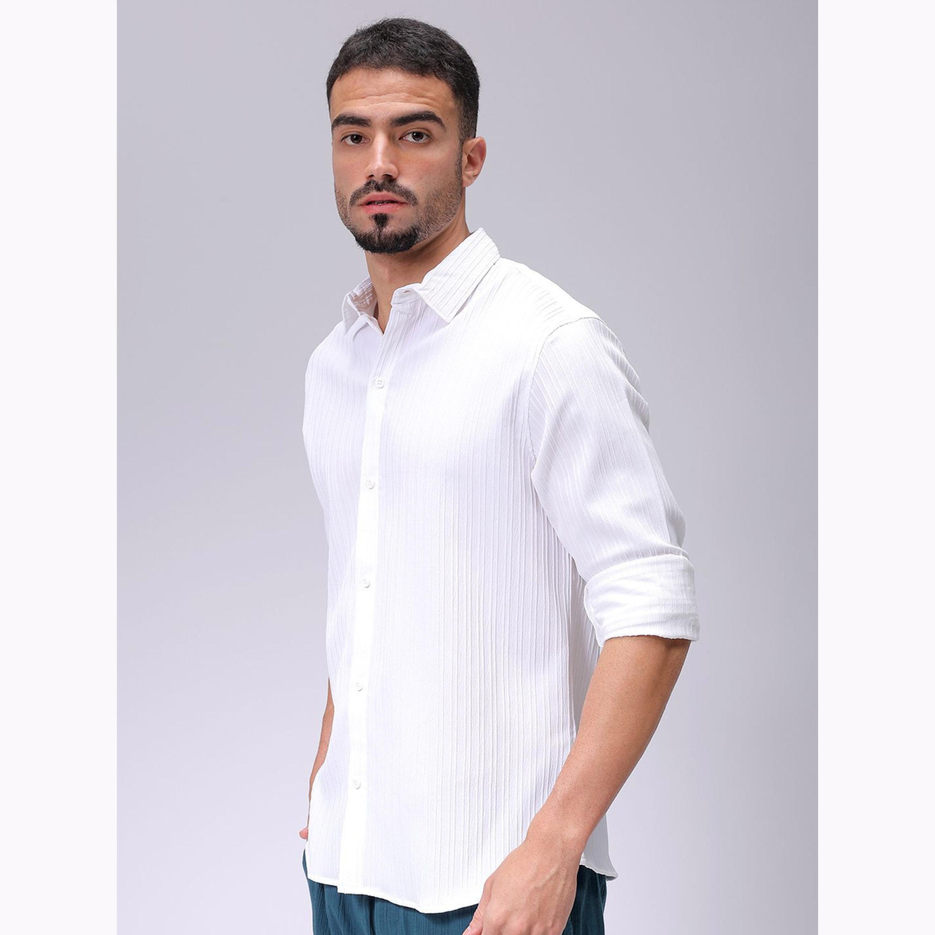 قميص سادة بقصة مريحة للرجال-men-clothing-shirts-image-4