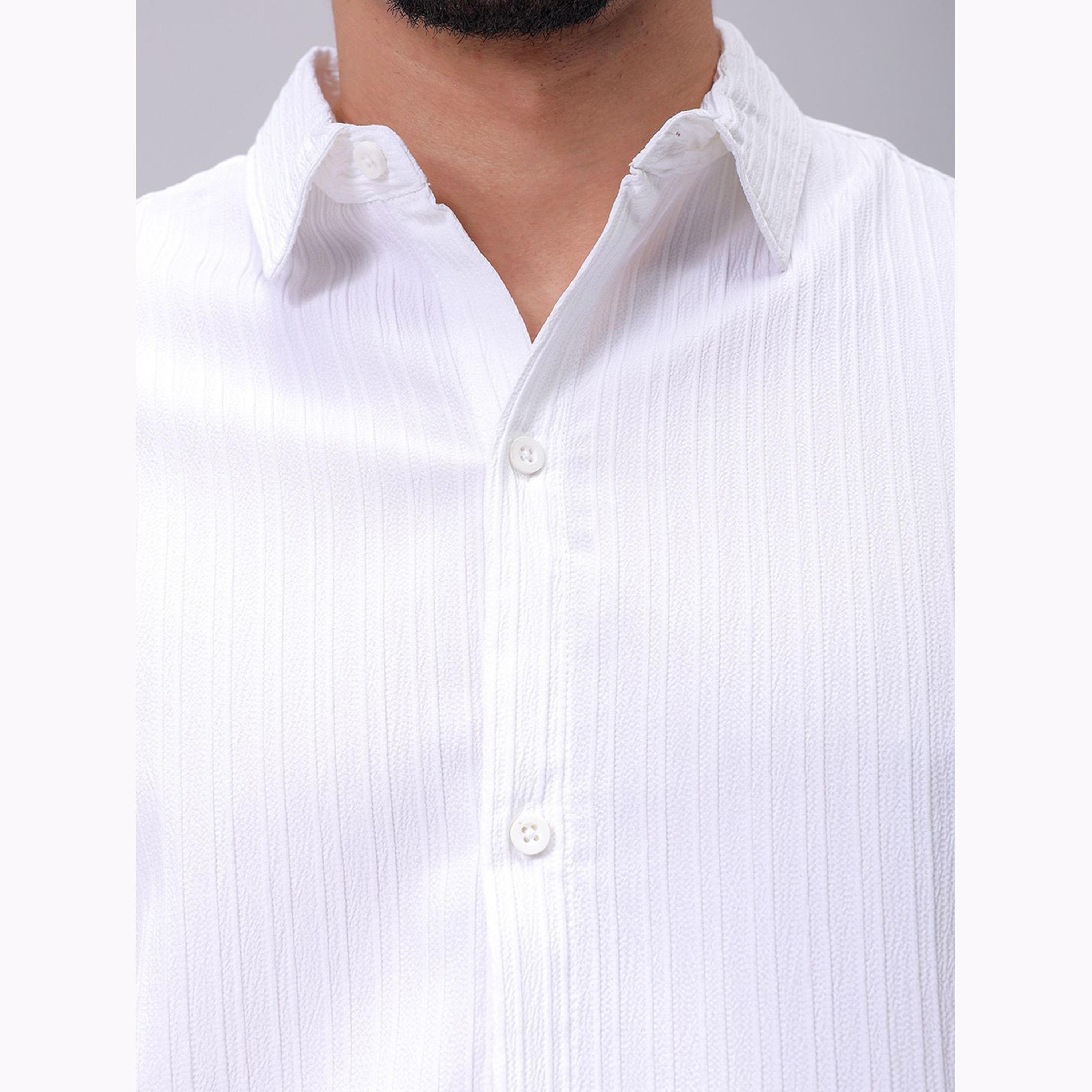 The Indian Garage Co X Styli Men White Relaxed Fit Solid Shirt-men-clothing-shirts-image-6