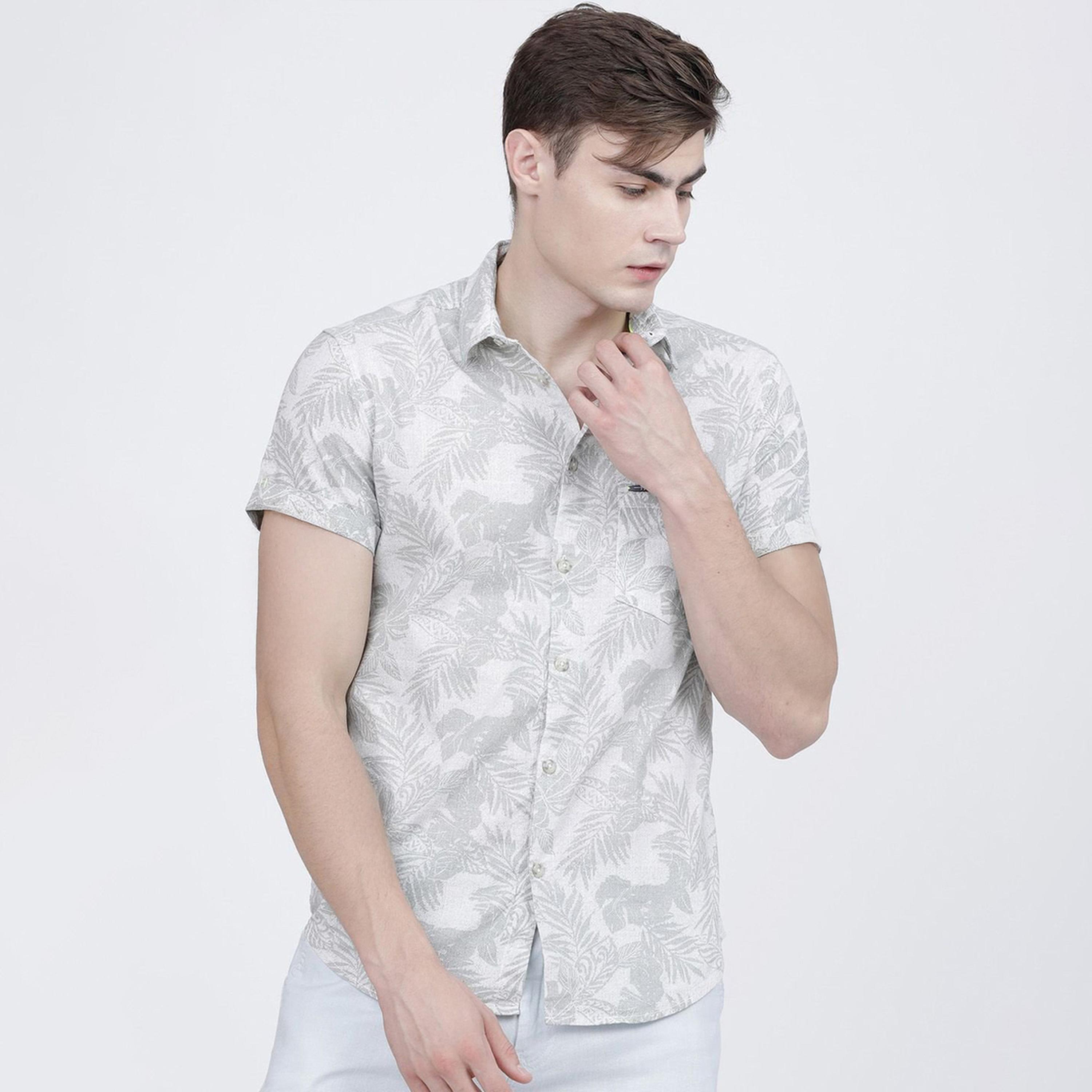 The Indian Garage Co X Styli Men Slim Fit Tropical Print Shirt-men-clothing-shirts-image-1