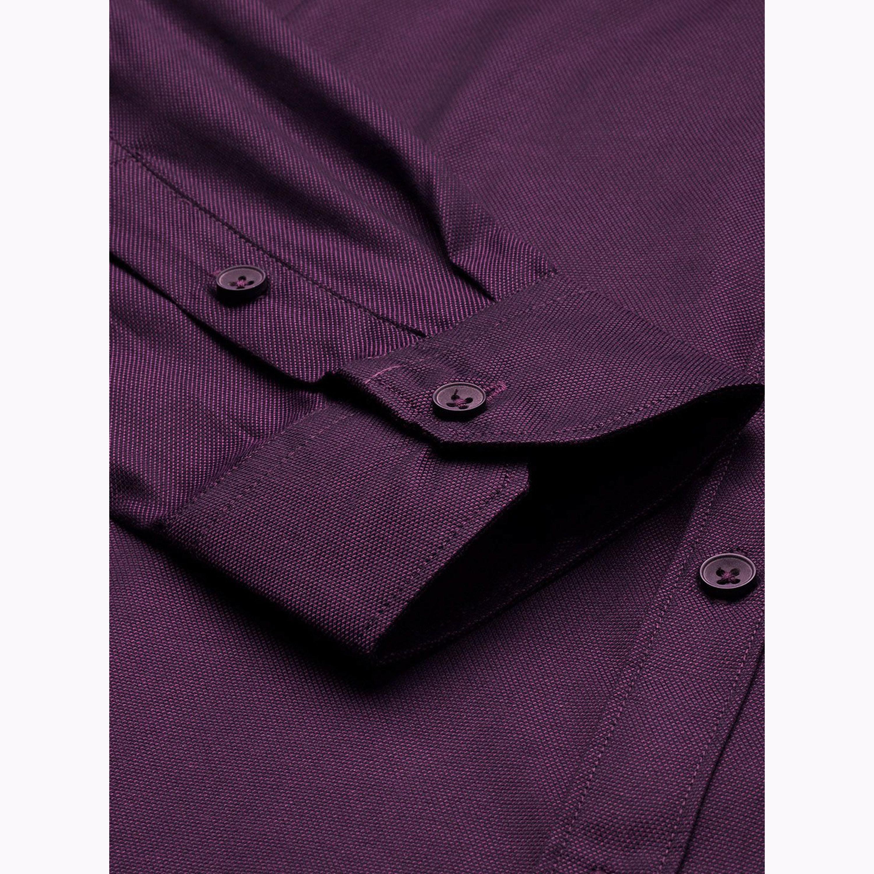 The Indian Garage Co X Styli Men Purple Slim Fit Solid Shirt-men-clothing-shirts-image-7