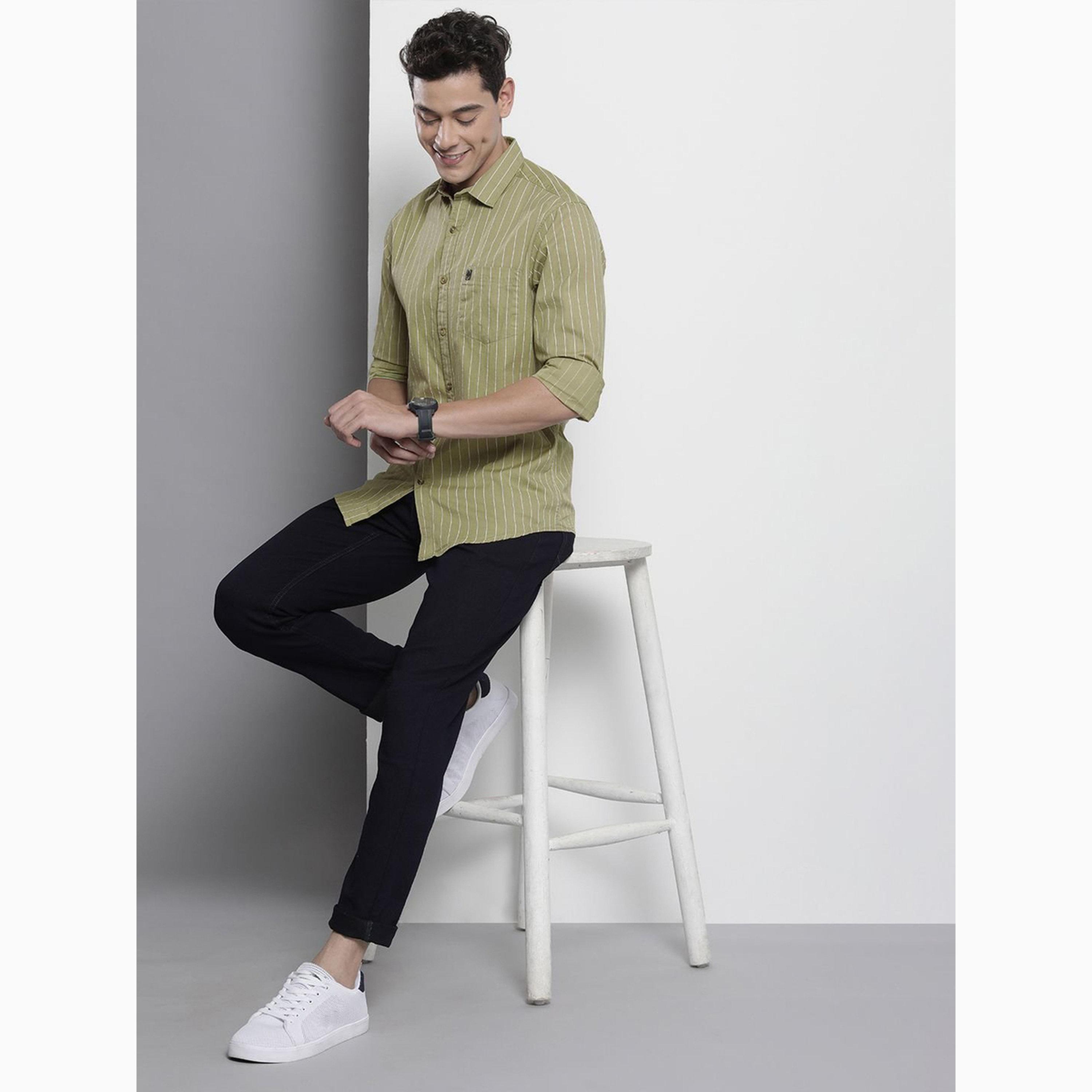 قميص مخطط وقصة عادية للرجال-men-clothing-shirts-image-2
