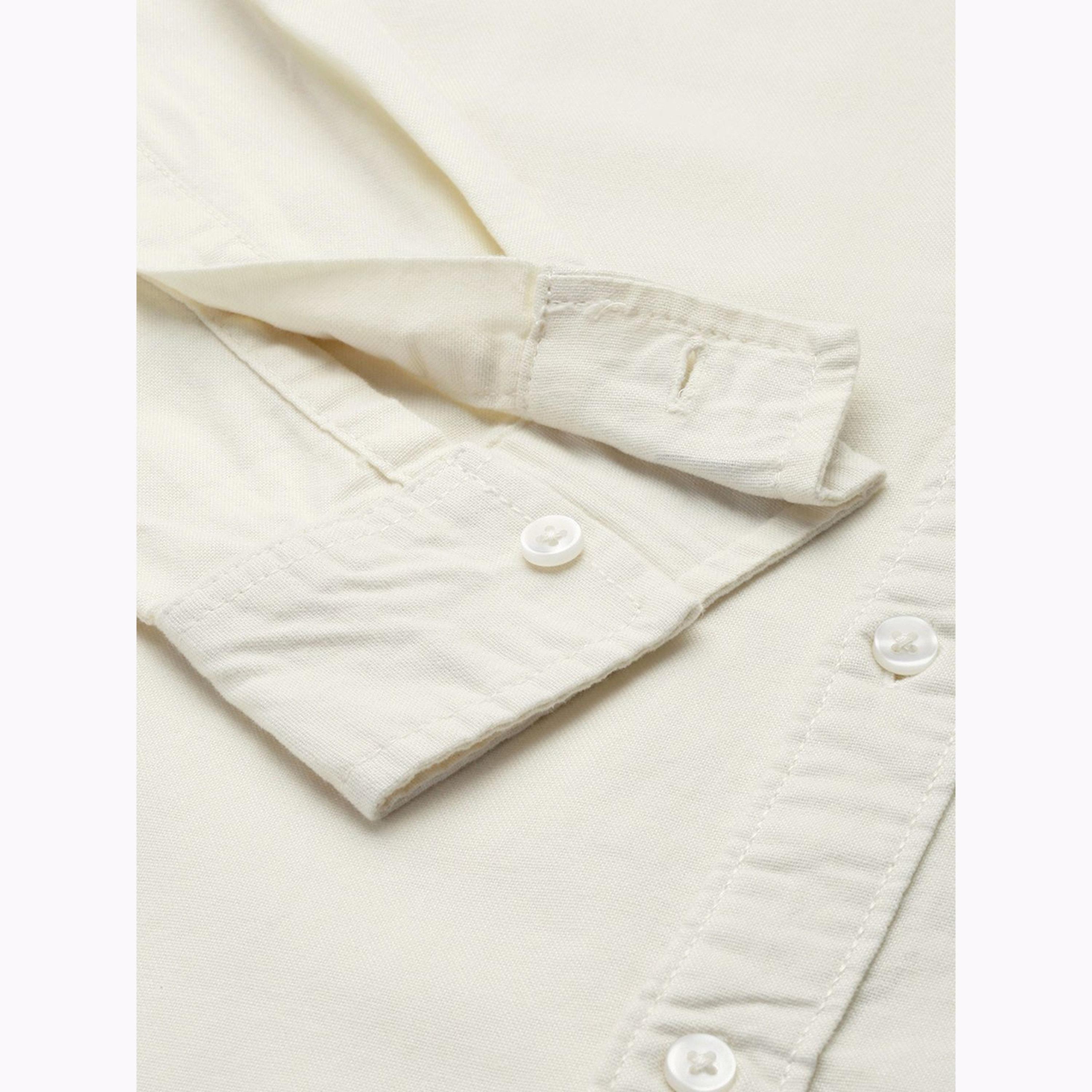 The Indian Garage Co X Styli Men Cream Regular Fit Solid Shirt-men-clothing-shirts-image-3