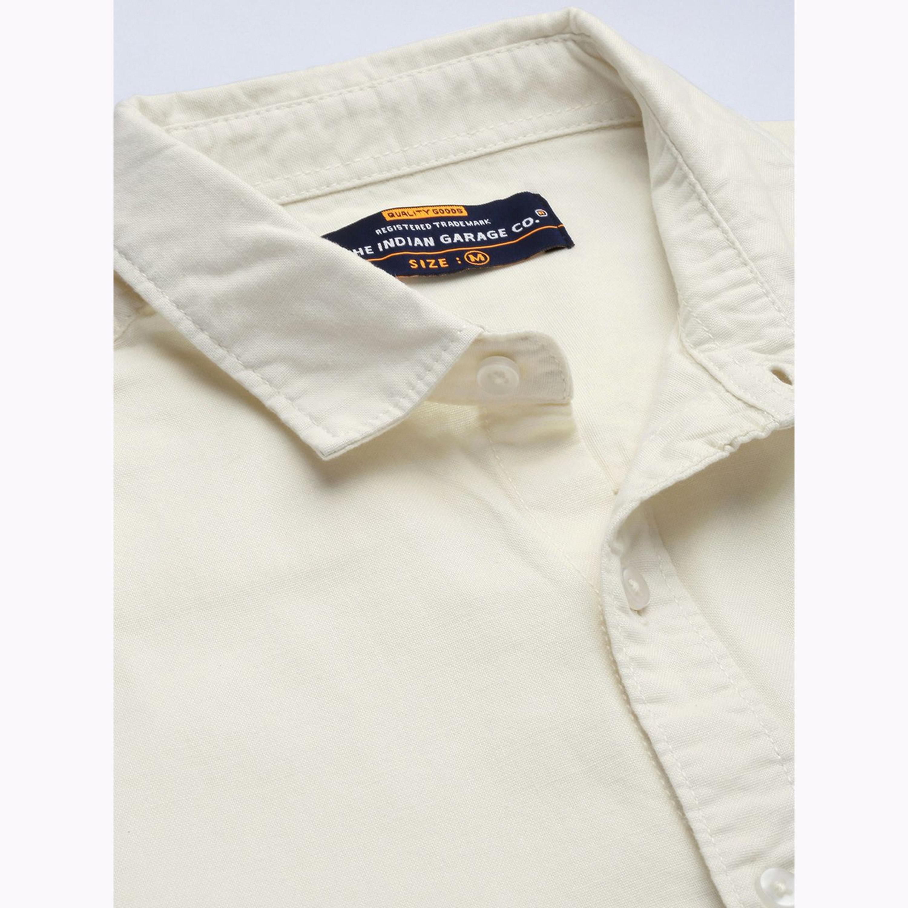 The Indian Garage Co X Styli Men Cream Regular Fit Solid Shirt-men-clothing-shirts-image-5