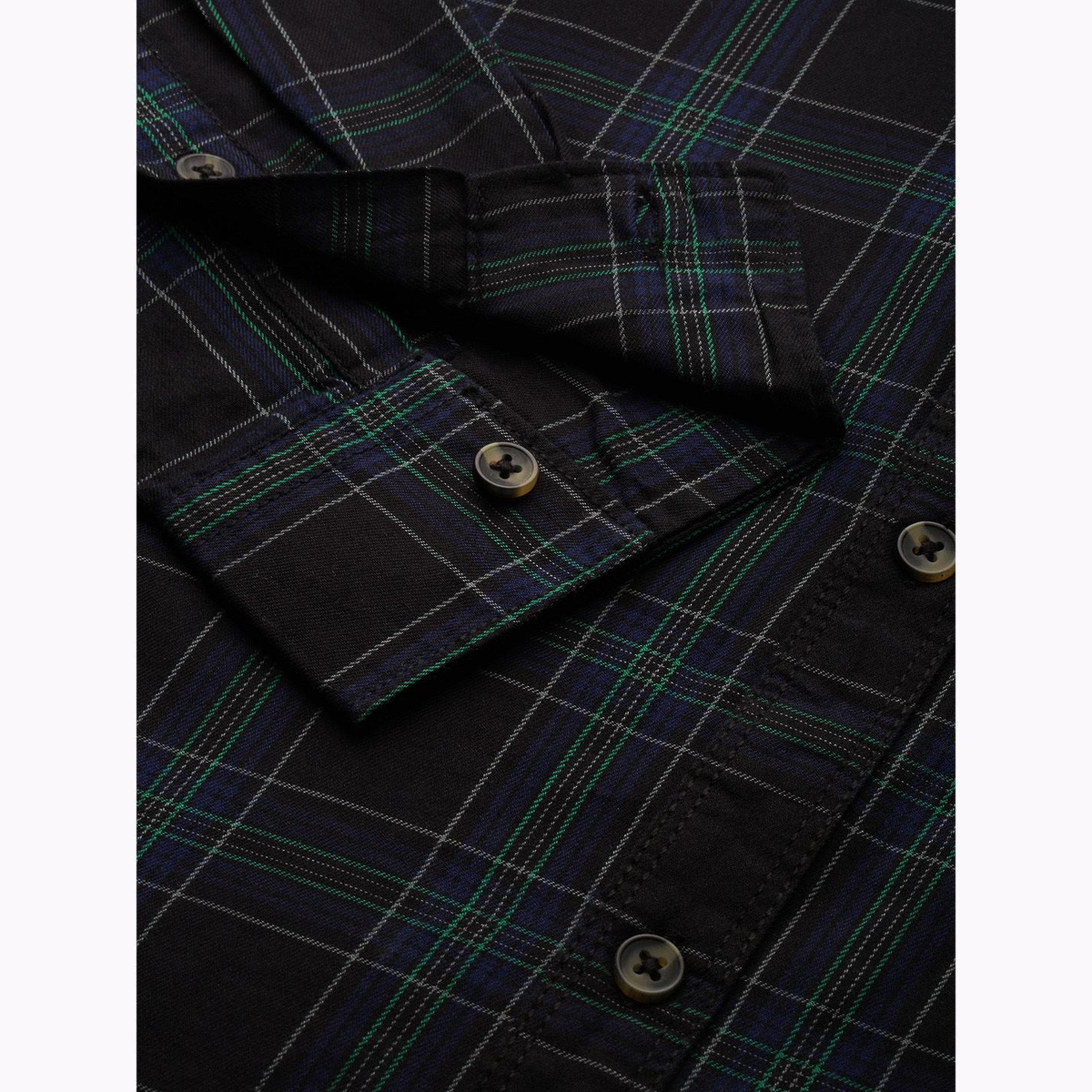 قميص كاروهات بقصة ضيقة للرجال-men-clothing-shirts-image-3