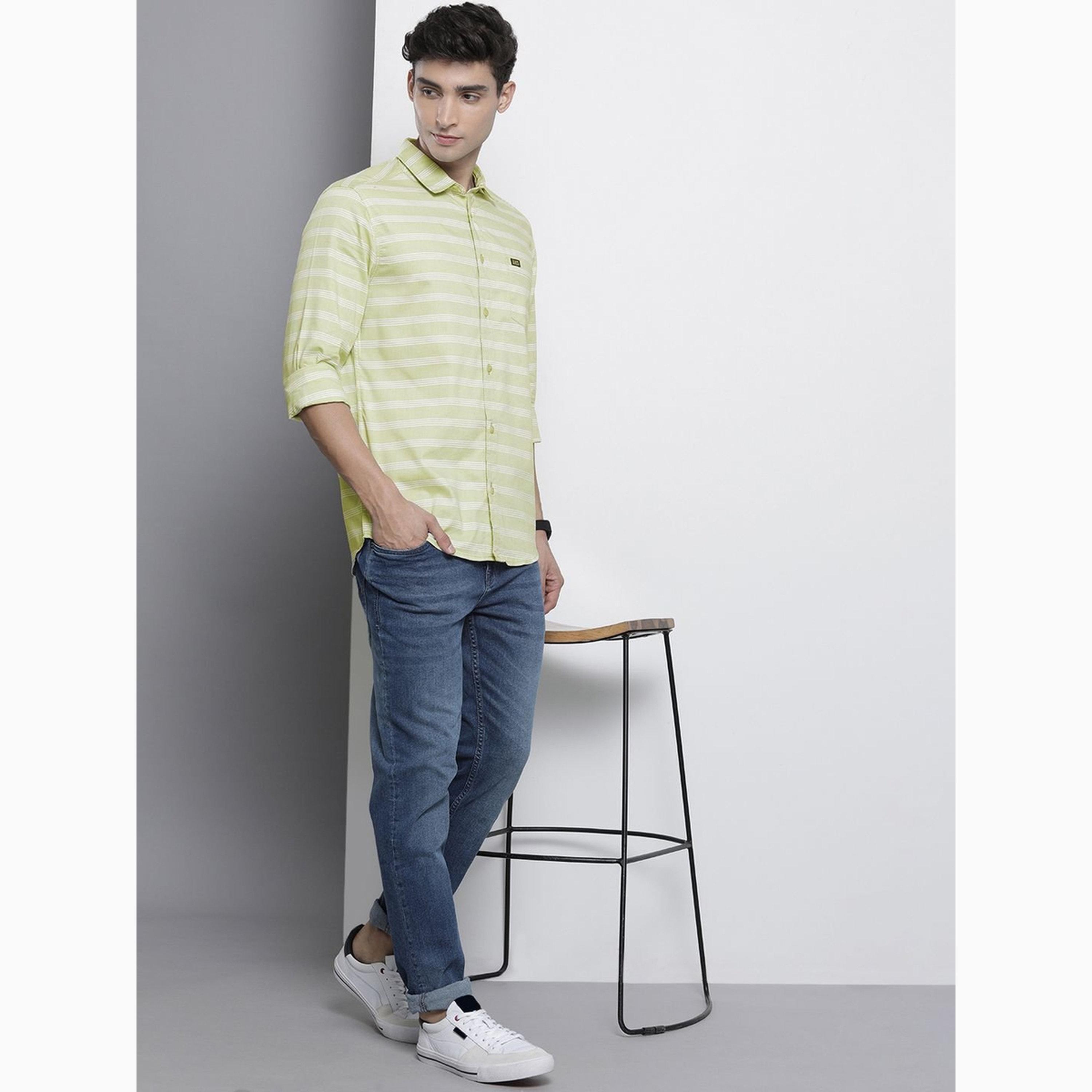 قميص مخطط وقصة ضيقة للرجال-men-clothing-shirts-image-2