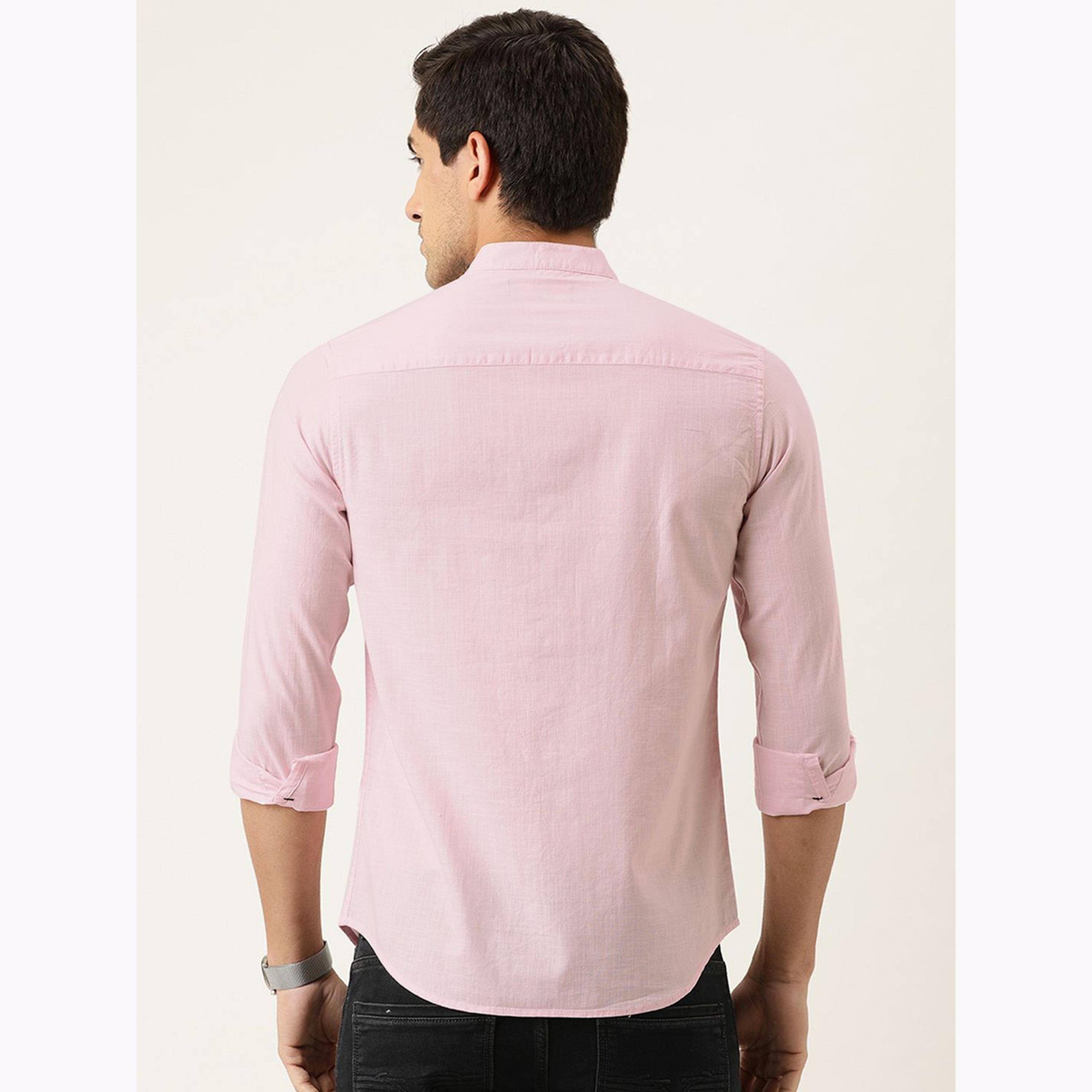 قميص سادة بقصة ضيقة للرجال-men-clothing-shirts-image-4