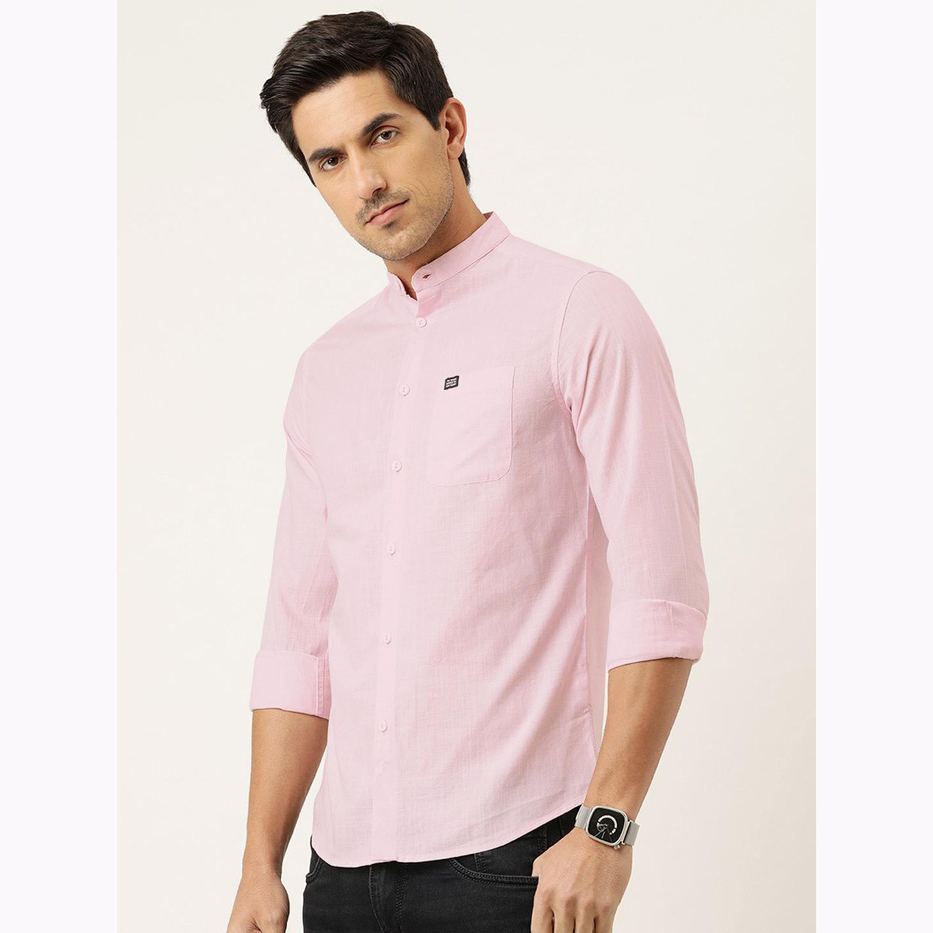 قميص سادة بقصة ضيقة للرجال-men-clothing-shirts-image-5