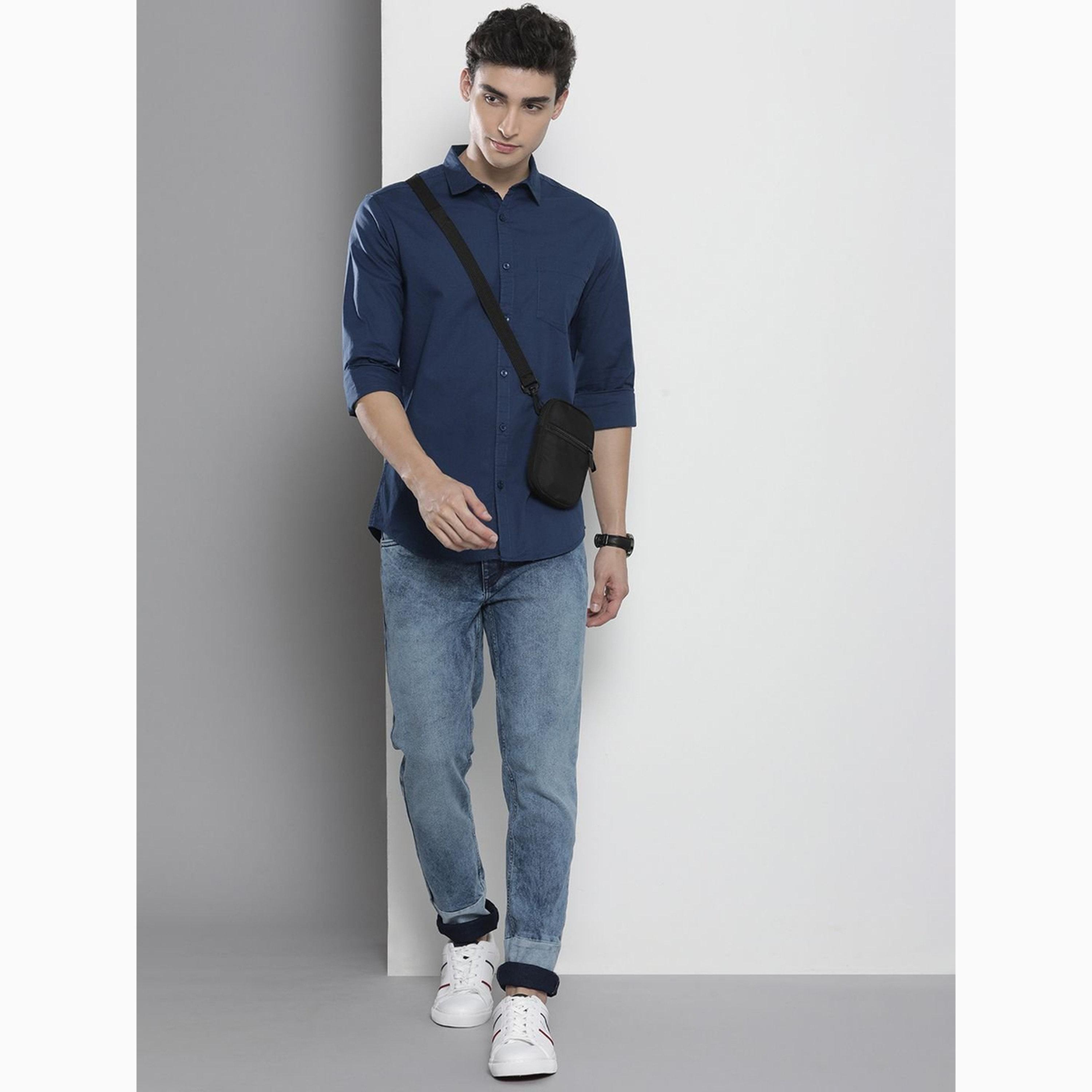 The Indian Garage Co X Styli Men Regular Fit Solid Shirt-men-clothing-shirts-image-2