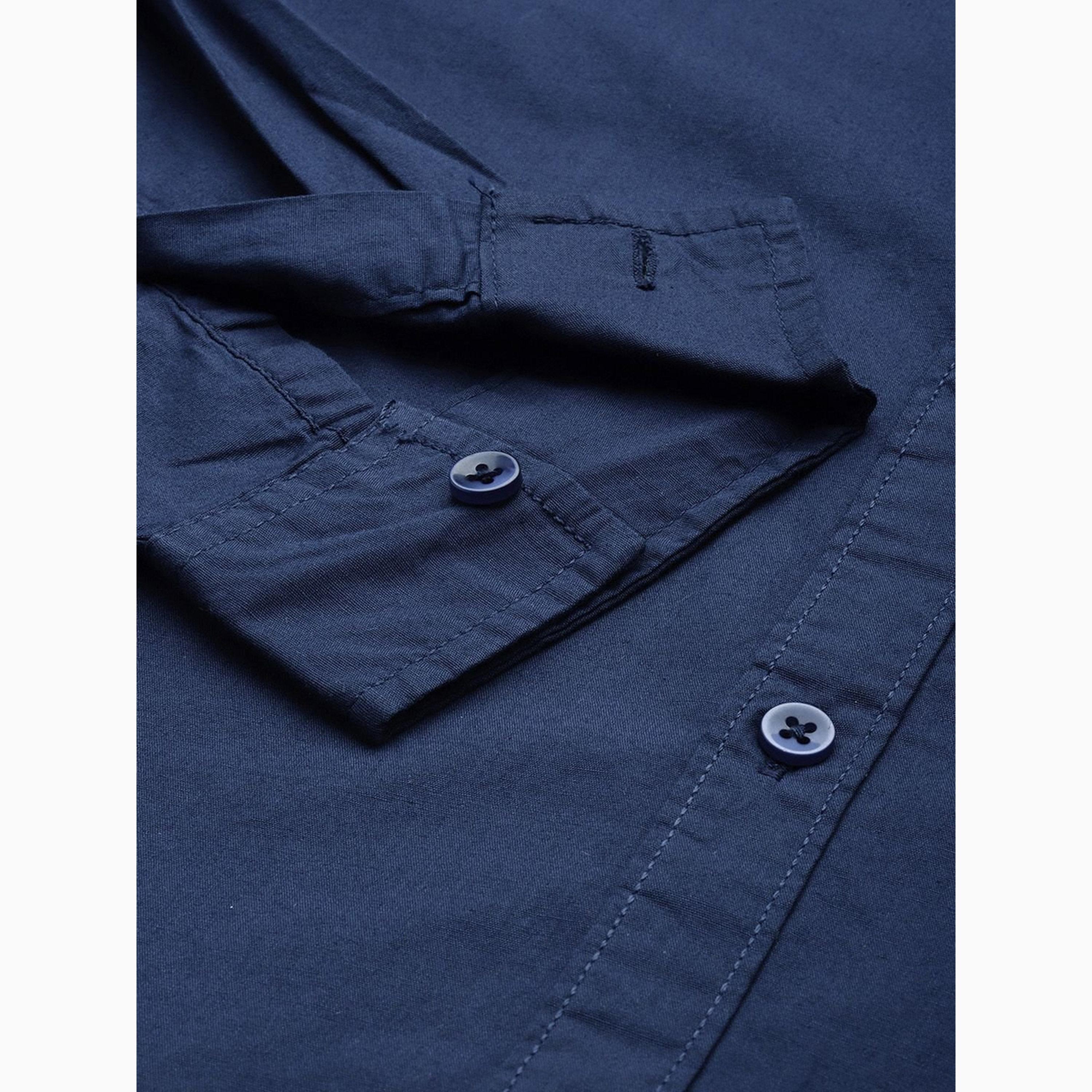 قميص بلون سادة وقصة عادية للرجال-men-clothing-shirts-image-6