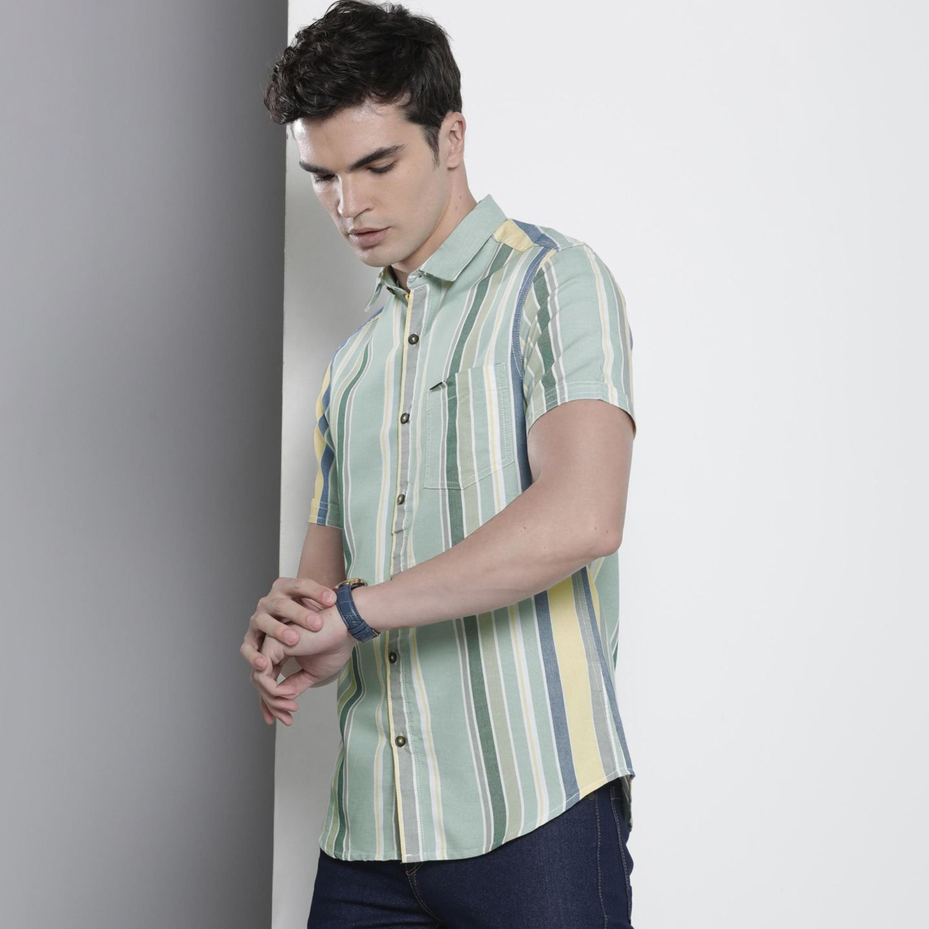 قميص مخطط وقصة ضيقة للرجال-men-clothing-shirts-image-1