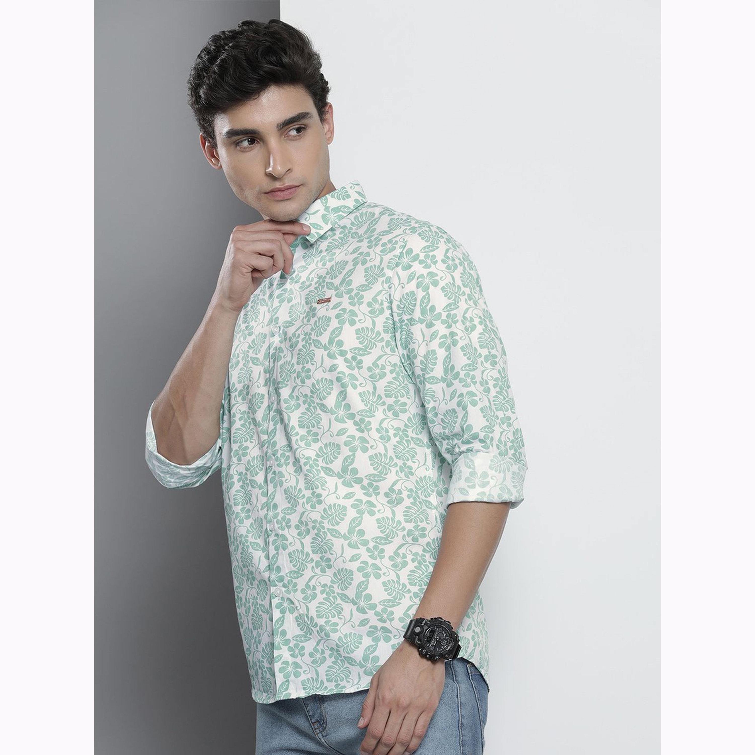 قميص بطبعة زهور بقصة ضيقة للرجال-men-clothing-shirts-image-5