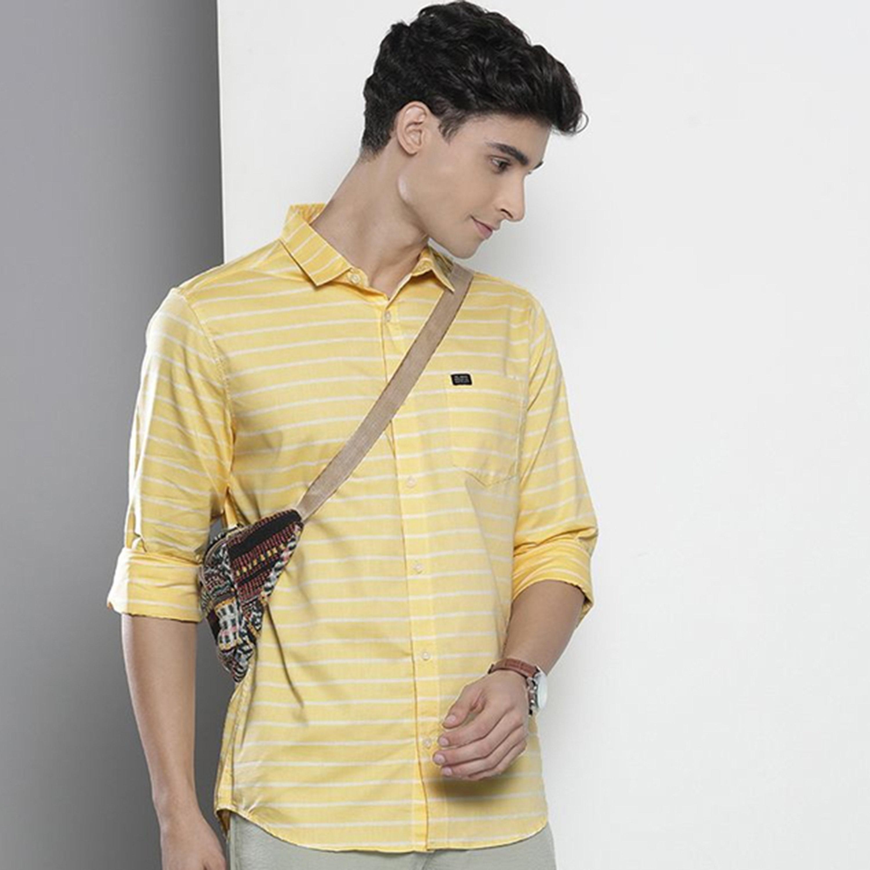 قميص مخطط بقصة ضيقة للرجال-men-clothing-shirts-image-1