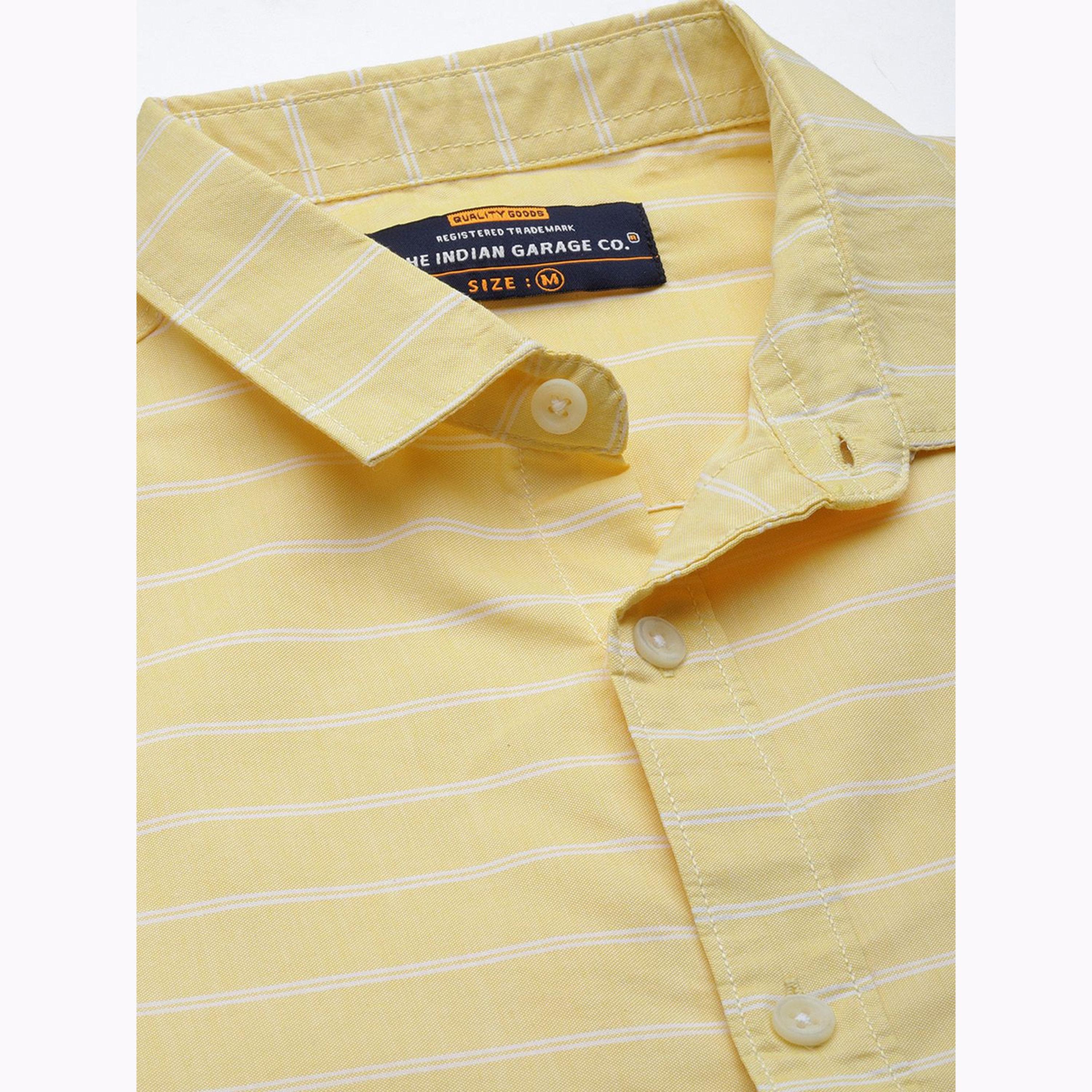 The Indian Garage Co X Styli Men Yellow Slim Fit Striped Shirt-men-clothing-shirts-image-6