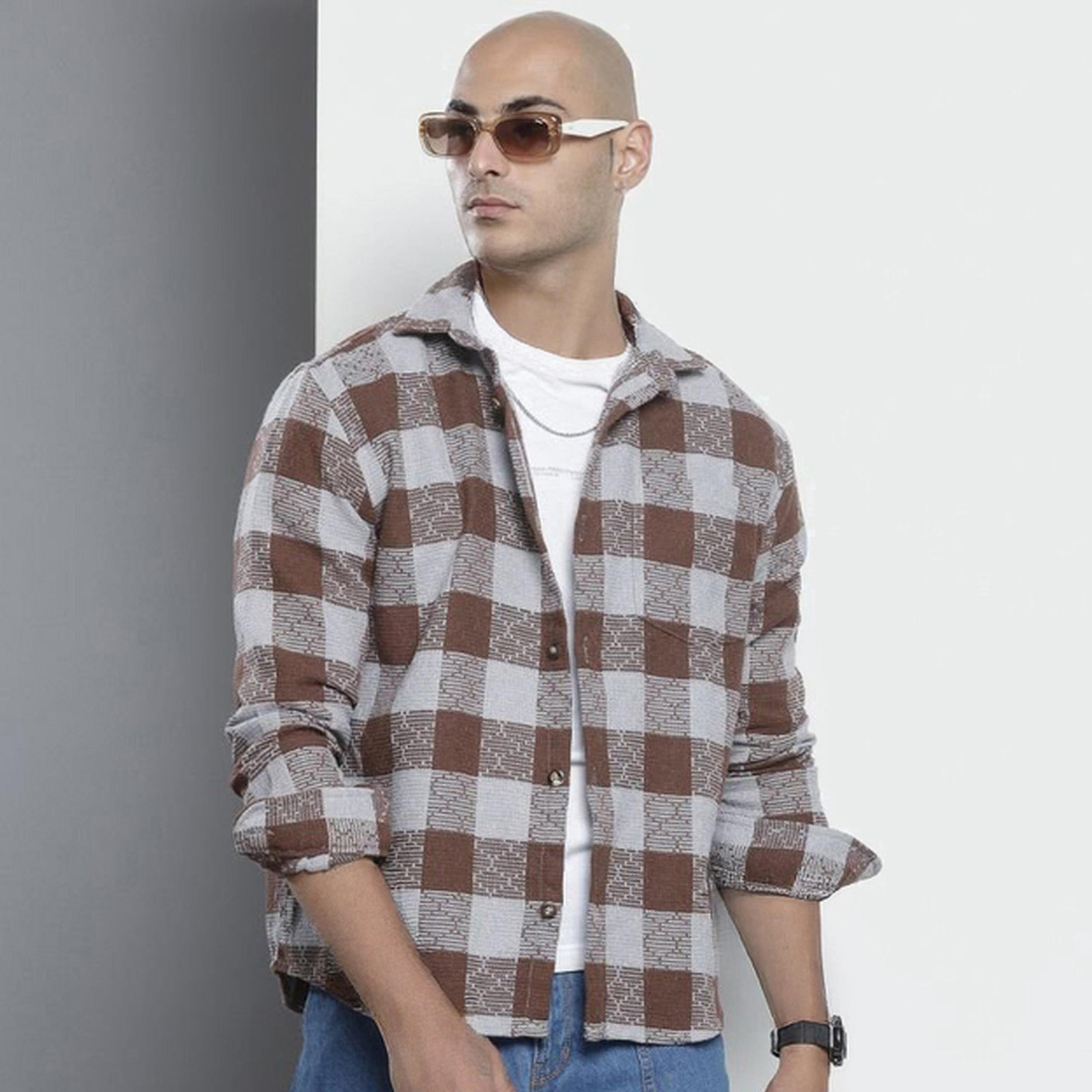The Indian Garage Co X Styli Men Relaxed Fit Checked Shirt-men-clothing-shirts-image-1