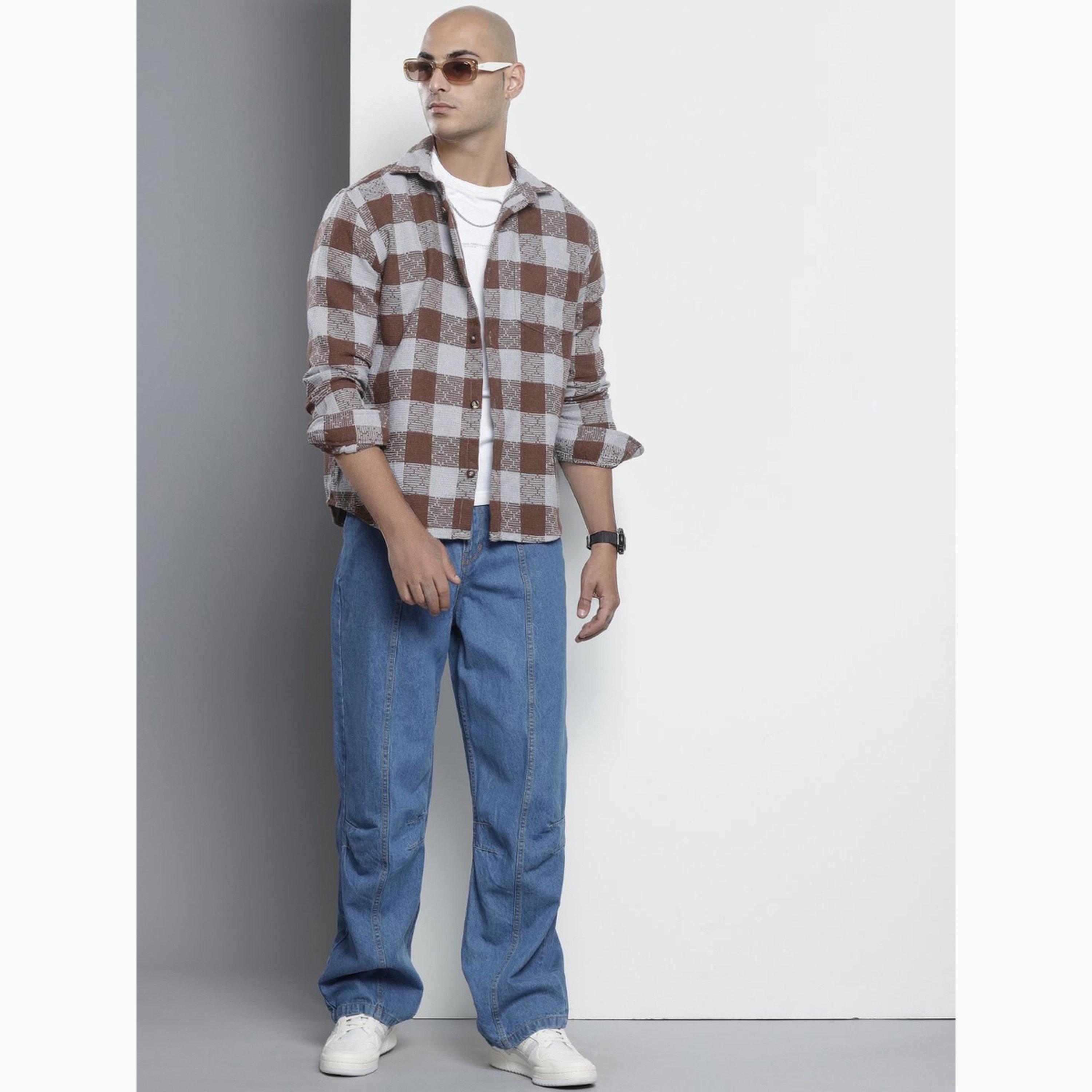 The Indian Garage Co X Styli Men Relaxed Fit Checked Shirt-men-clothing-shirts-image-2
