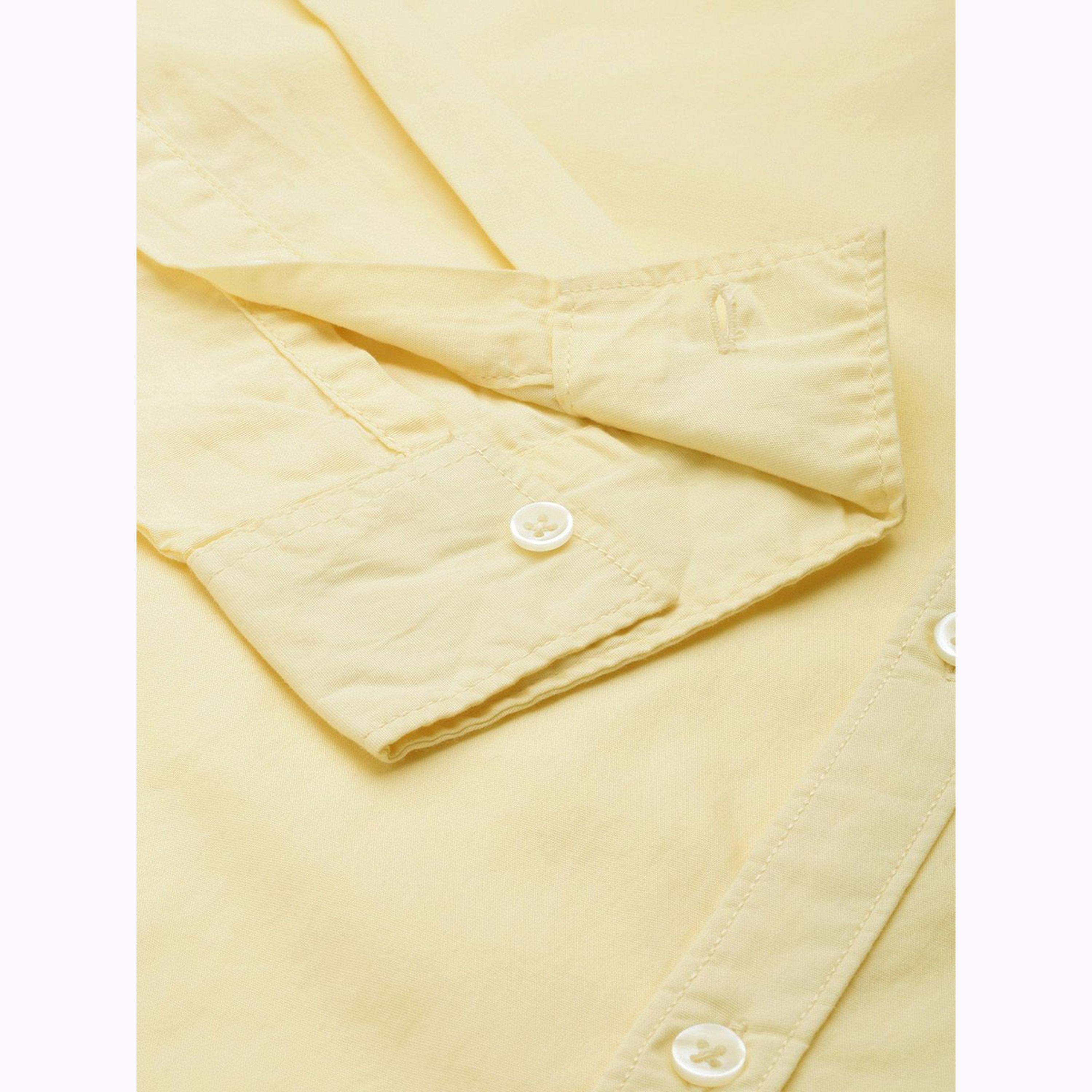 The Indian Garage Co X Styli Men Yellow Slim Fit Solid Shirt-men-clothing-shirts-image-3