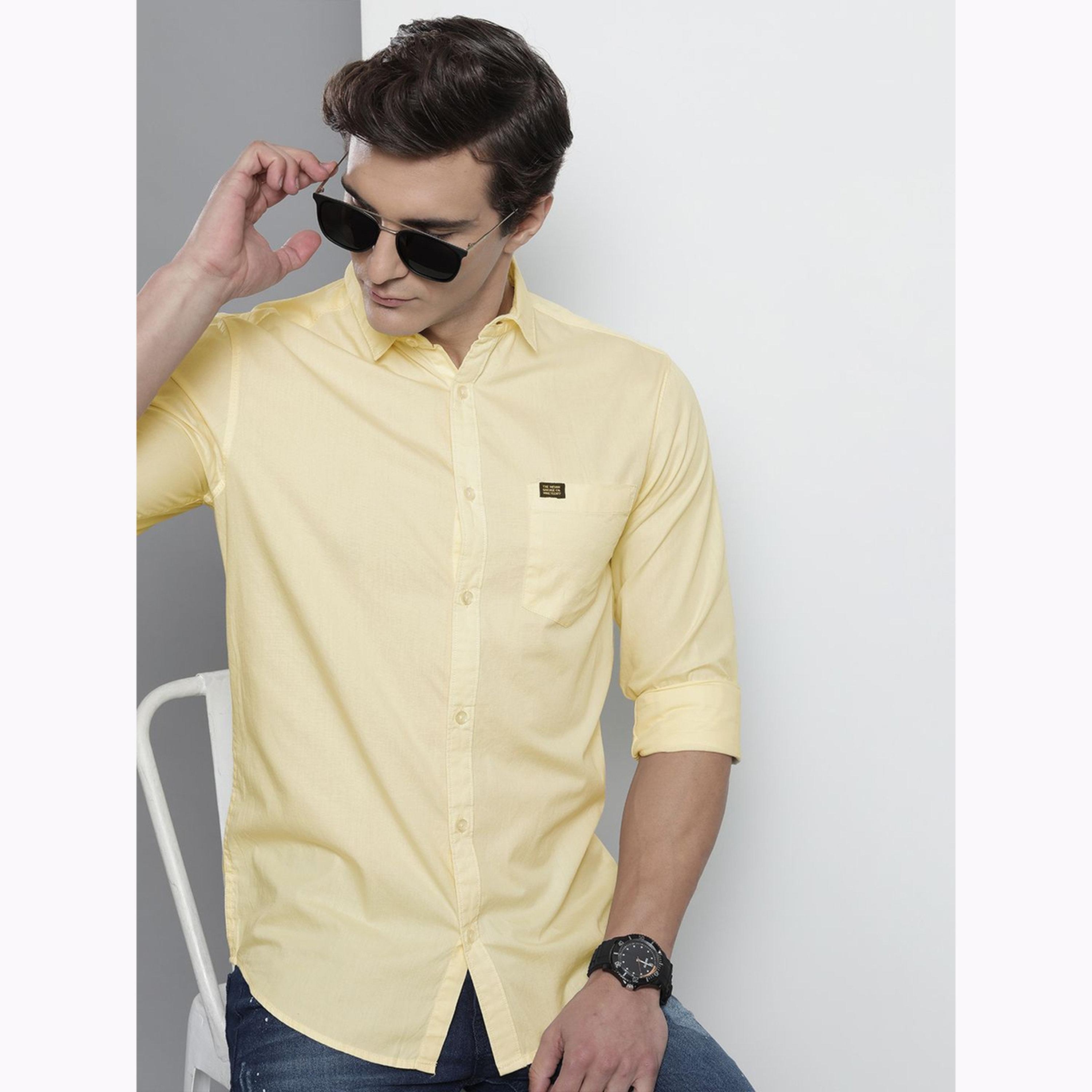 قميص سادة بقصة ضيقة للرجال-men-clothing-shirts-image-6