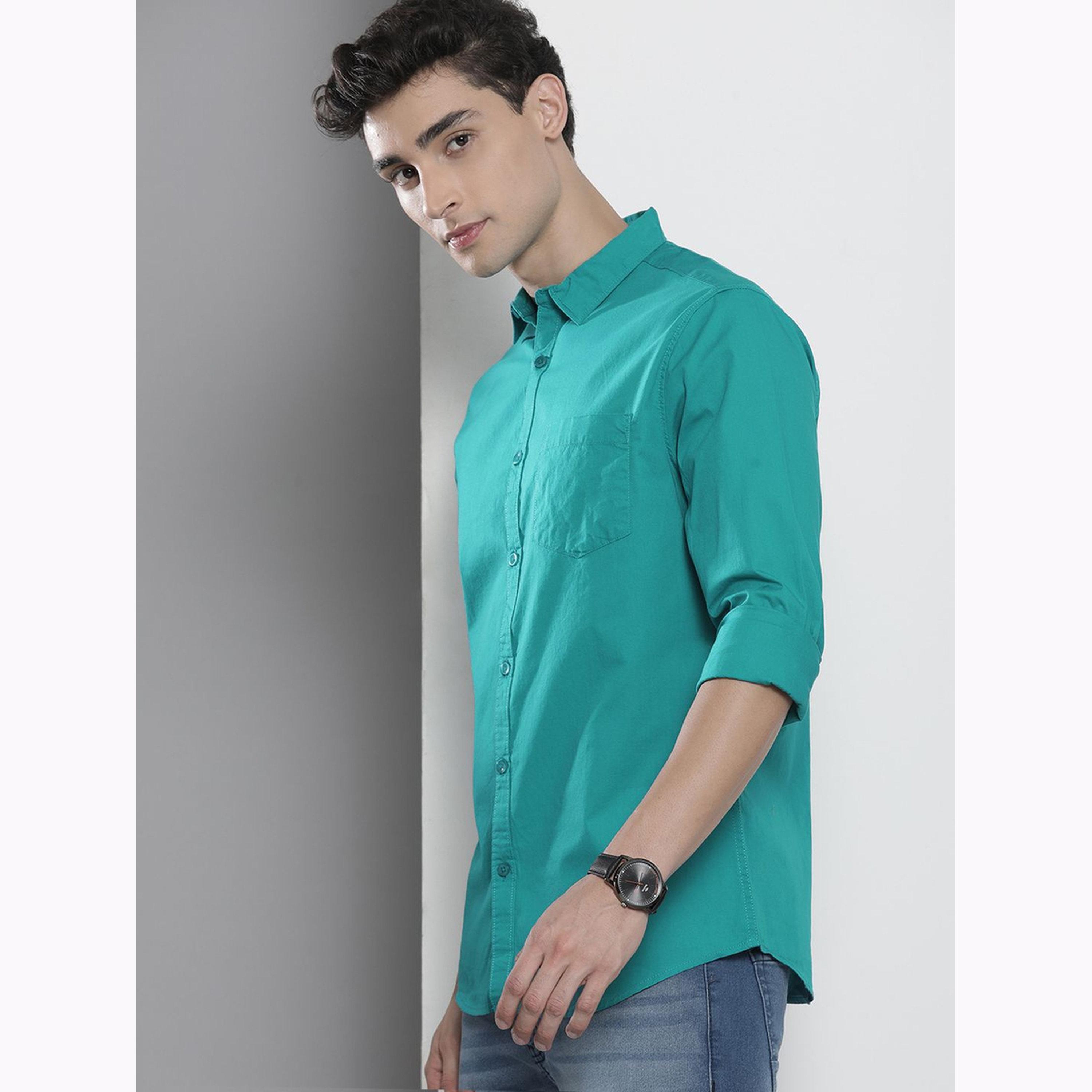 قميص سادة بقصة عادية للرجال-men-clothing-shirts-image-5