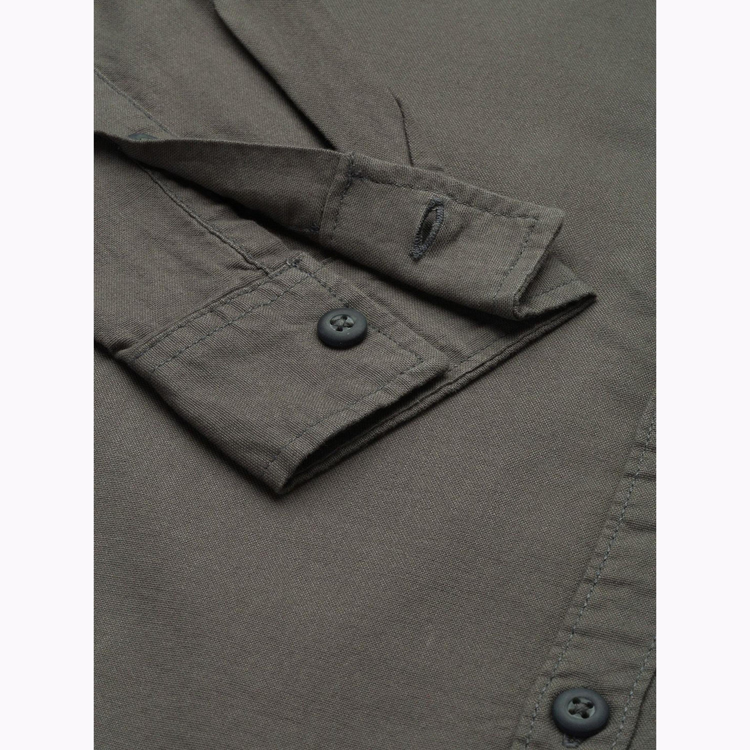 قميص سادة بقصة ضيقة للرجال-men-clothing-shirts-image-3
