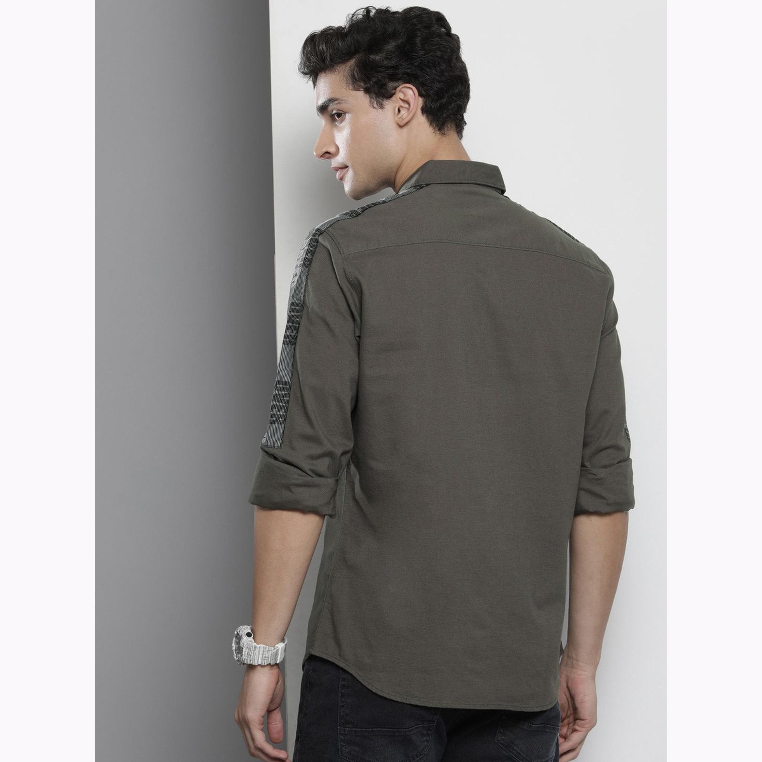قميص سادة بقصة ضيقة للرجال-men-clothing-shirts-image-4