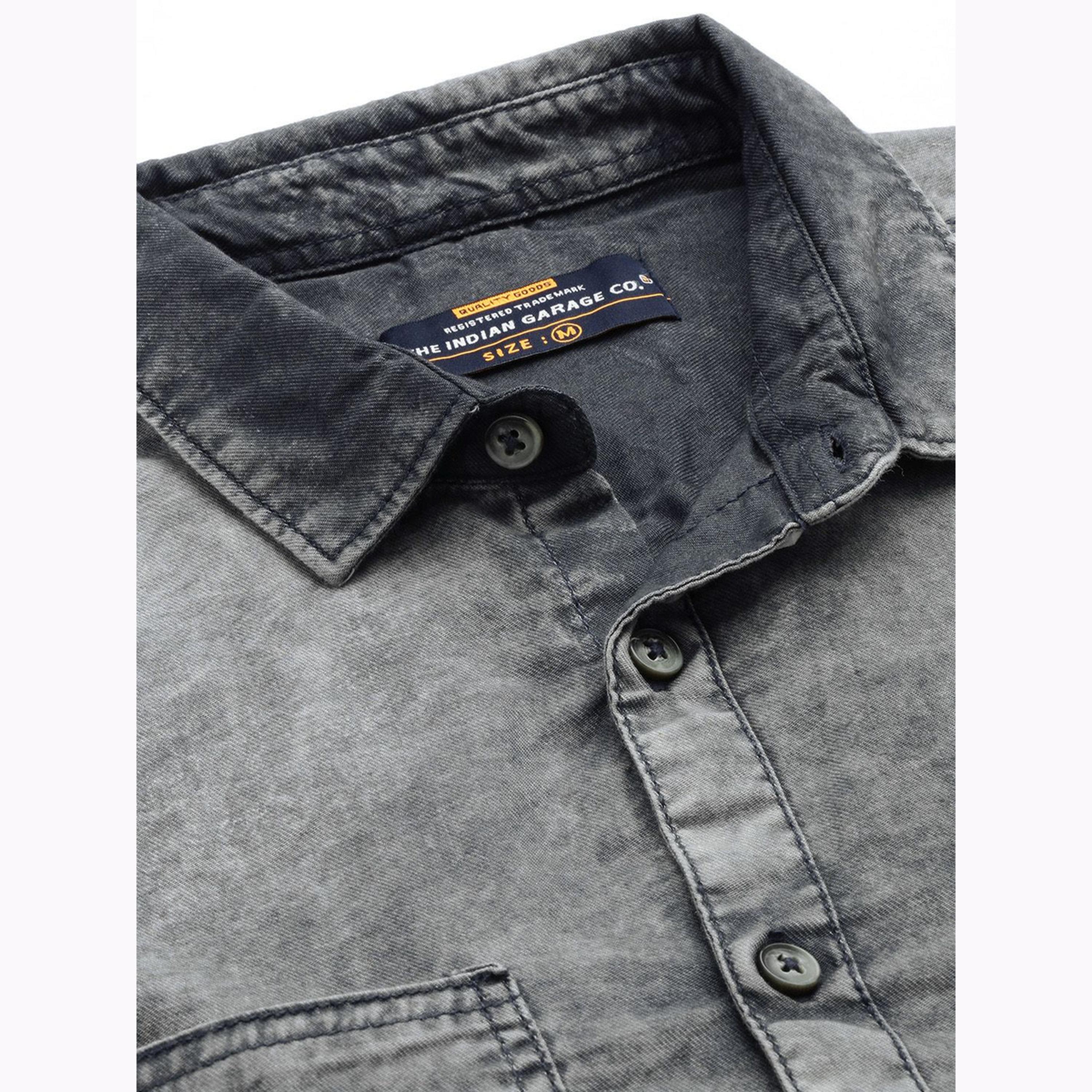 The Indian Garage Co X Styli Men Grey Acid Wash Slim Fit Shirt-men-clothing-shirts-image-5