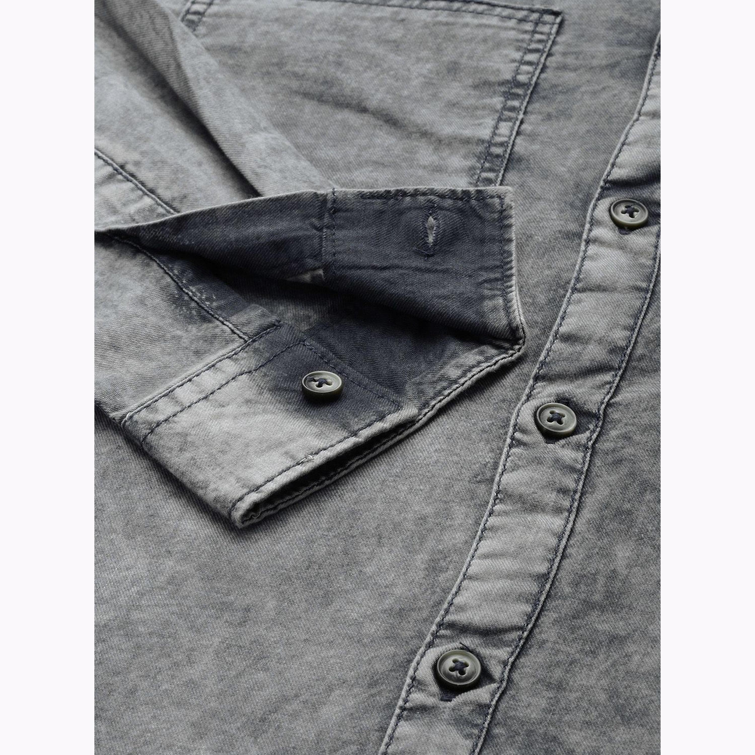 The Indian Garage Co X Styli Men Grey Acid Wash Slim Fit Shirt-men-clothing-shirts-image-7