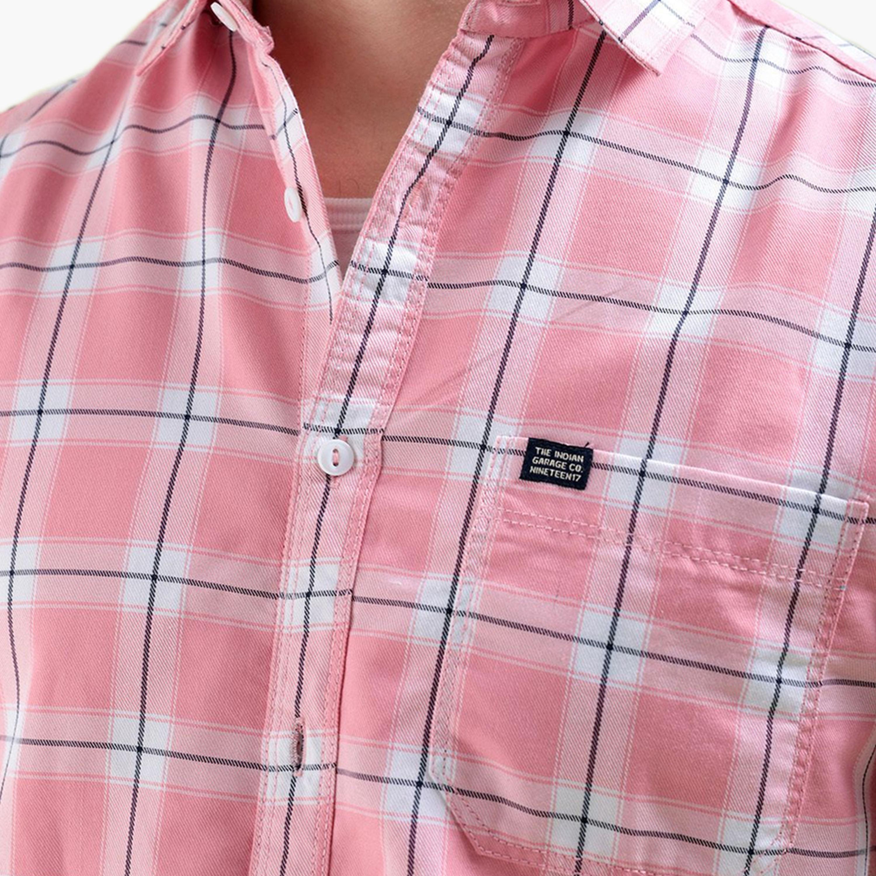 قميص كاروهات بقصة ضيقة للرجال-men-clothing-shirts-image-5
