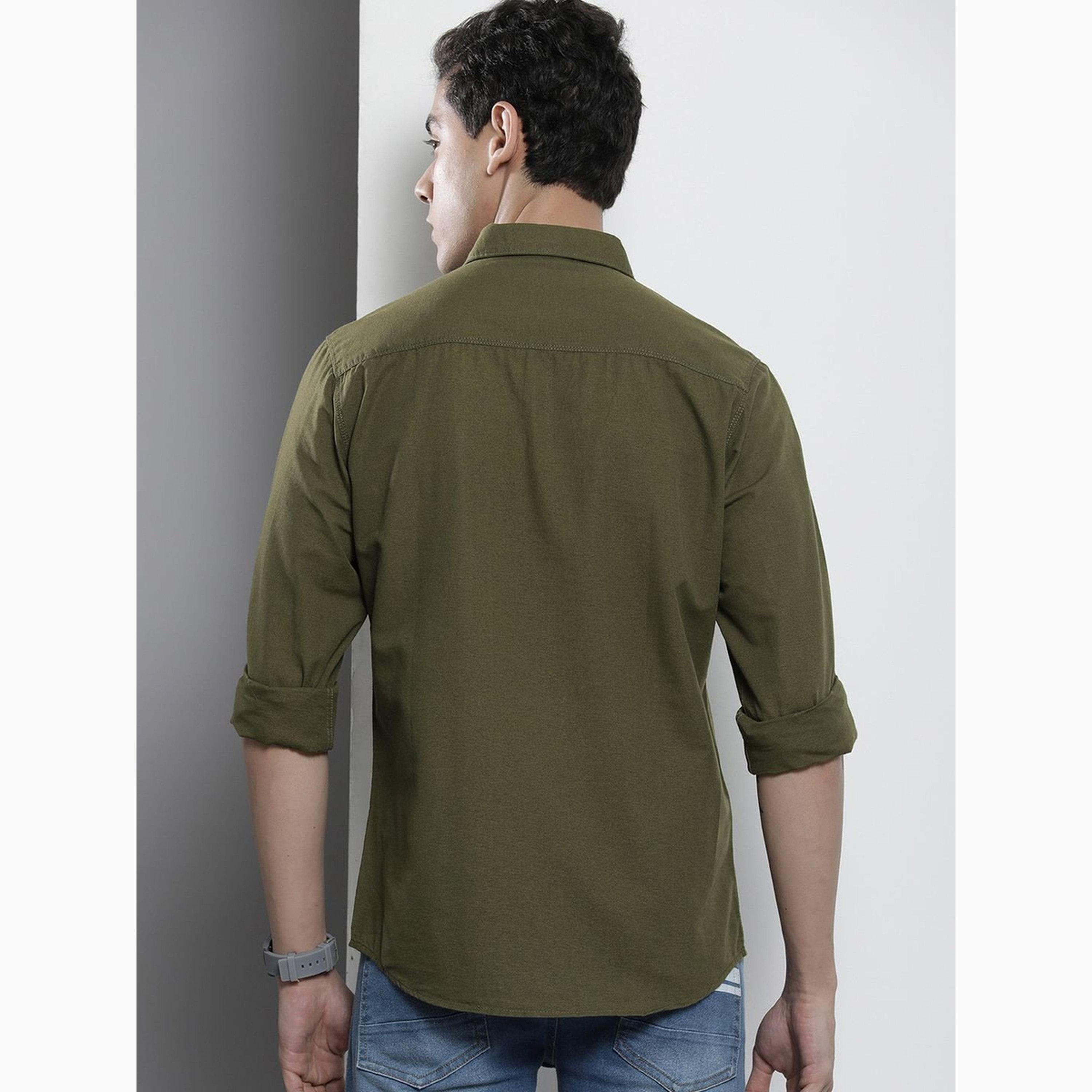 قميص سادة بقصة عادية للرجال-men-clothing-shirts-image-4