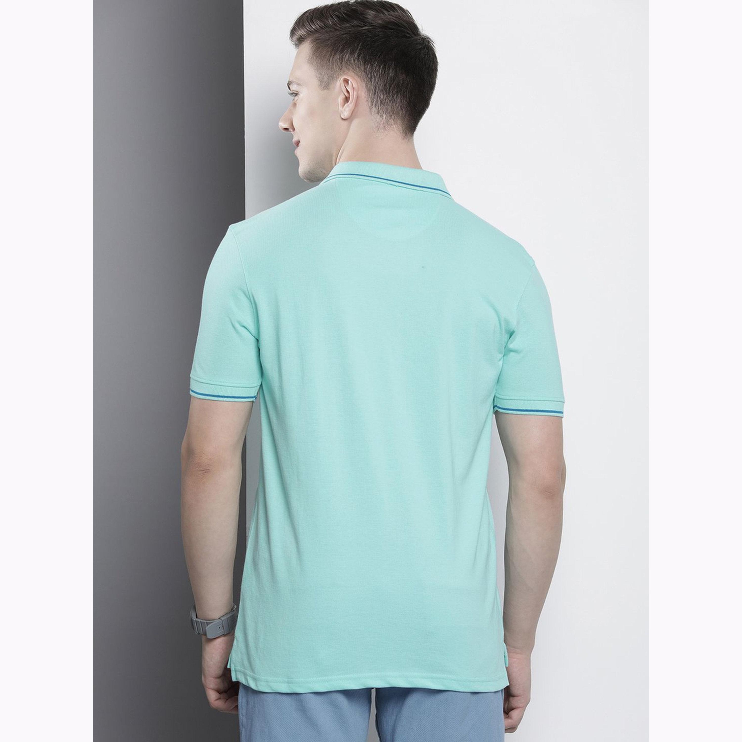 The Indian Garage Co X Styli Men Blue Regular Fit Short Sleeve Polo-men-clothing-tshirtsandpolos-polos-image-5