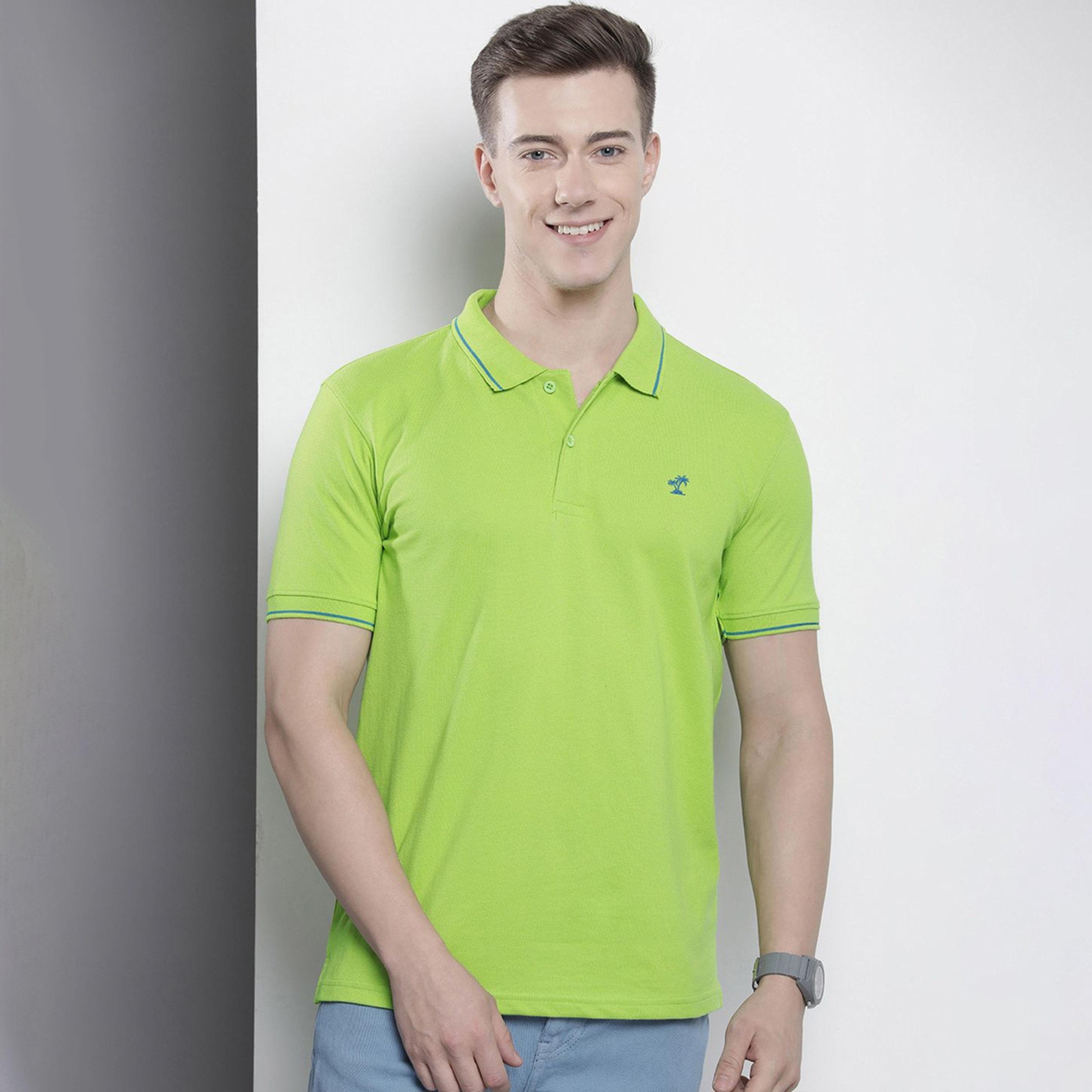 تيشيرت بولو بأكمام قصيرة وقصة عادية للرجال-men-clothing-tshirtsandpolos-polos-image-1