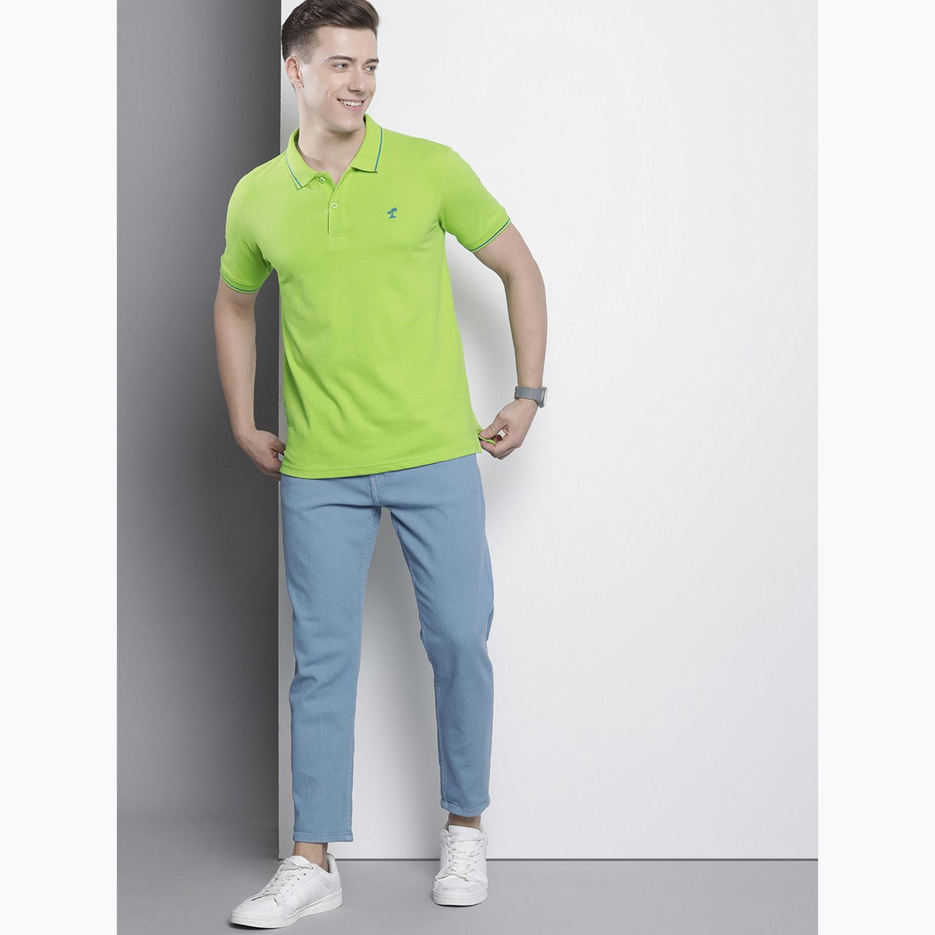 The Indian Garage Co X Styli Men Green Regular Fit Short Sleeve Polo-men-clothing-tshirtsandpolos-polos-image-2