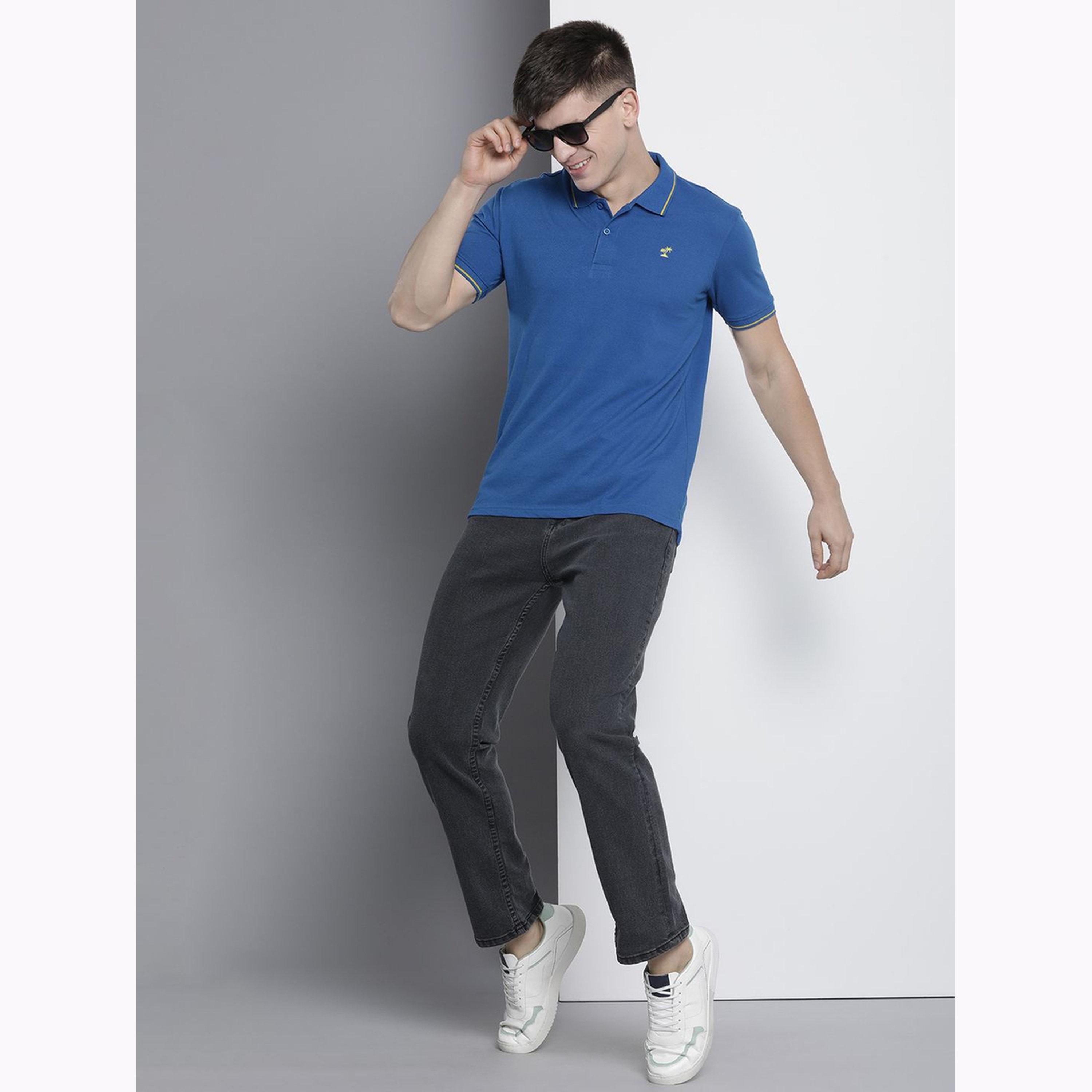 تيشيرت بولو بأكمام قصيرة وقصة عادية للرجال-men-clothing-tshirtsandpolos-polos-image-2