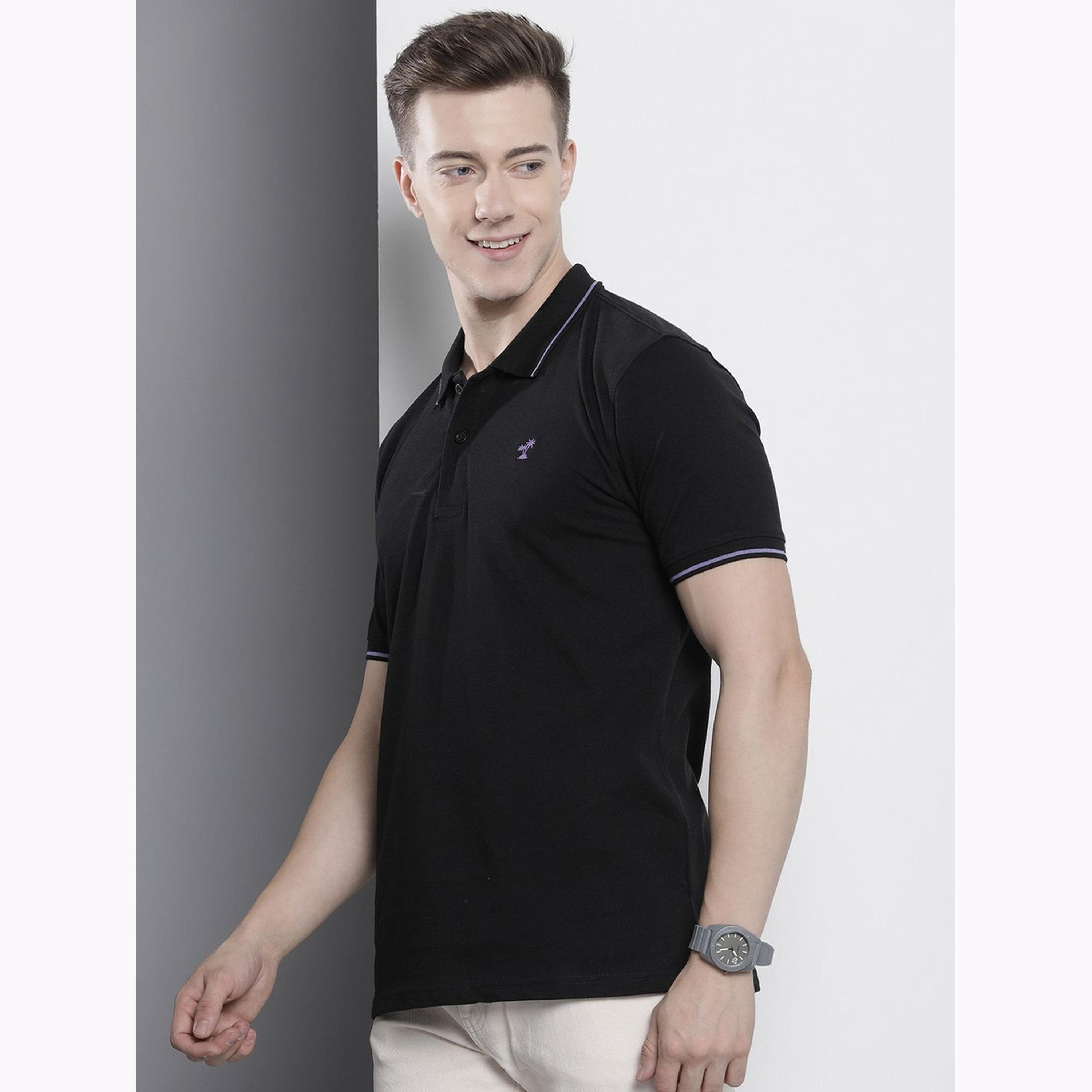 تيشيرت بولو بأكمام قصيرة وقصة عادية للرجال-men-clothing-tshirtsandpolos-polos-image-1
