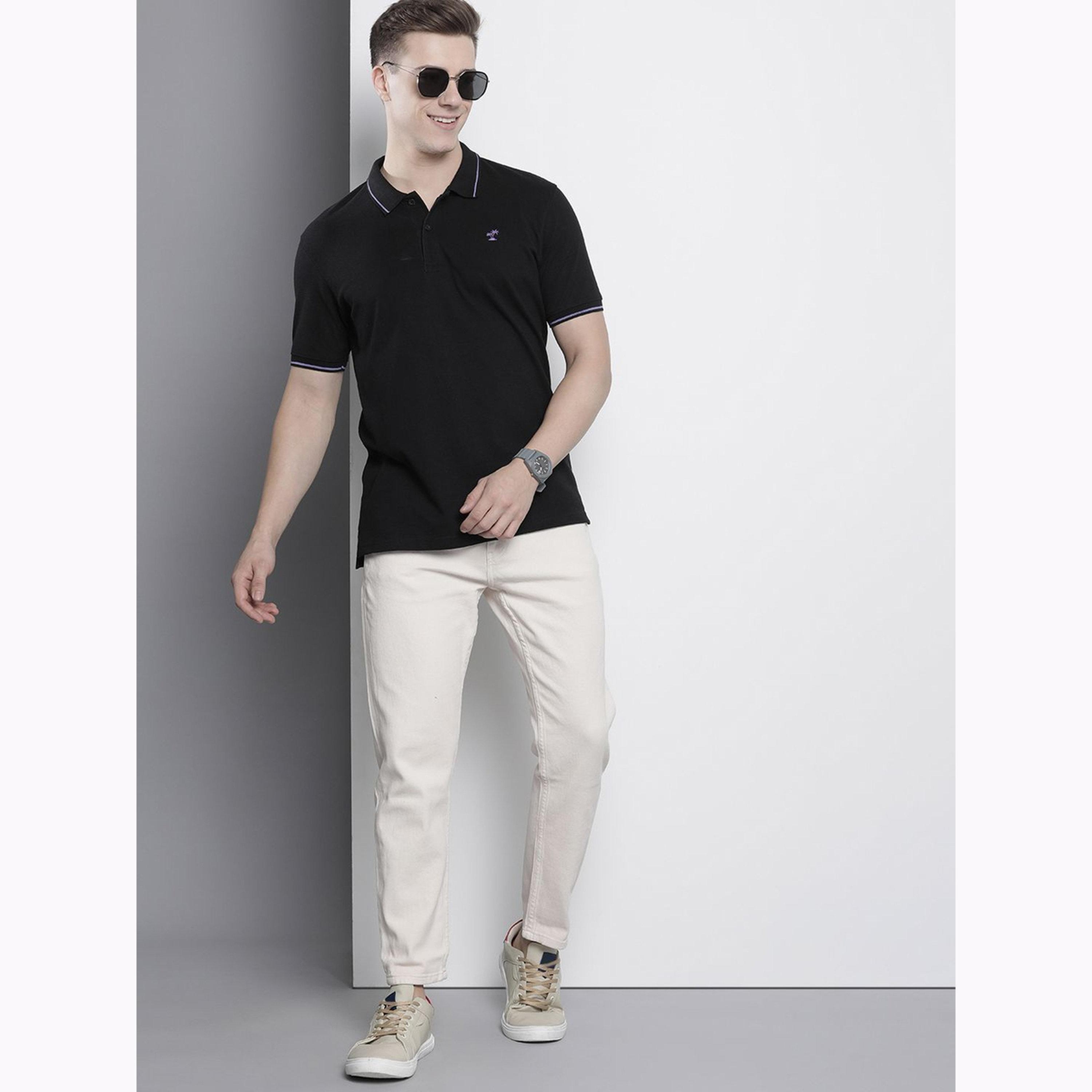 تيشيرت بولو بأكمام قصيرة وقصة عادية للرجال-men-clothing-tshirtsandpolos-polos-image-2