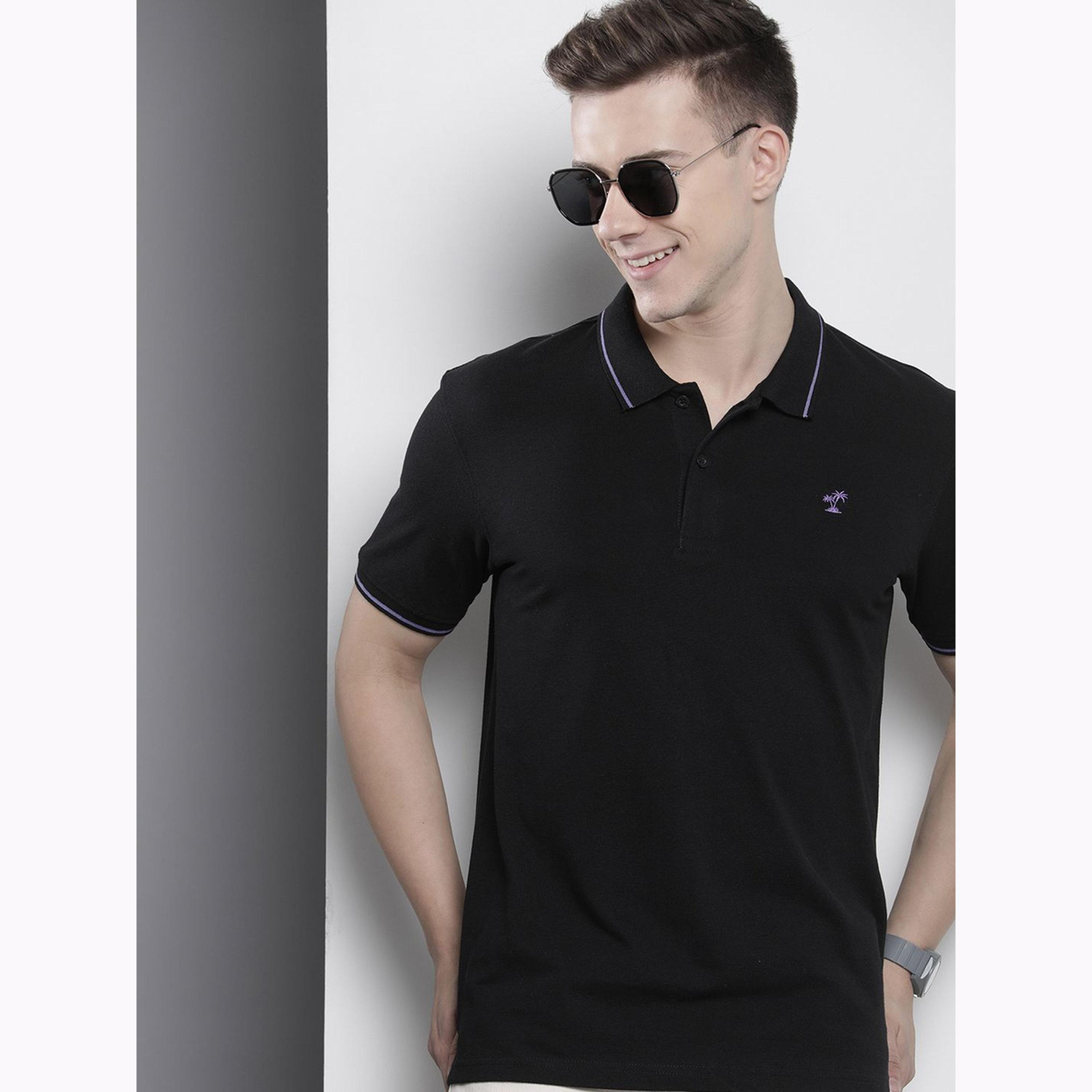 تيشيرت بولو بأكمام قصيرة وقصة عادية للرجال-men-clothing-tshirtsandpolos-polos-image-4