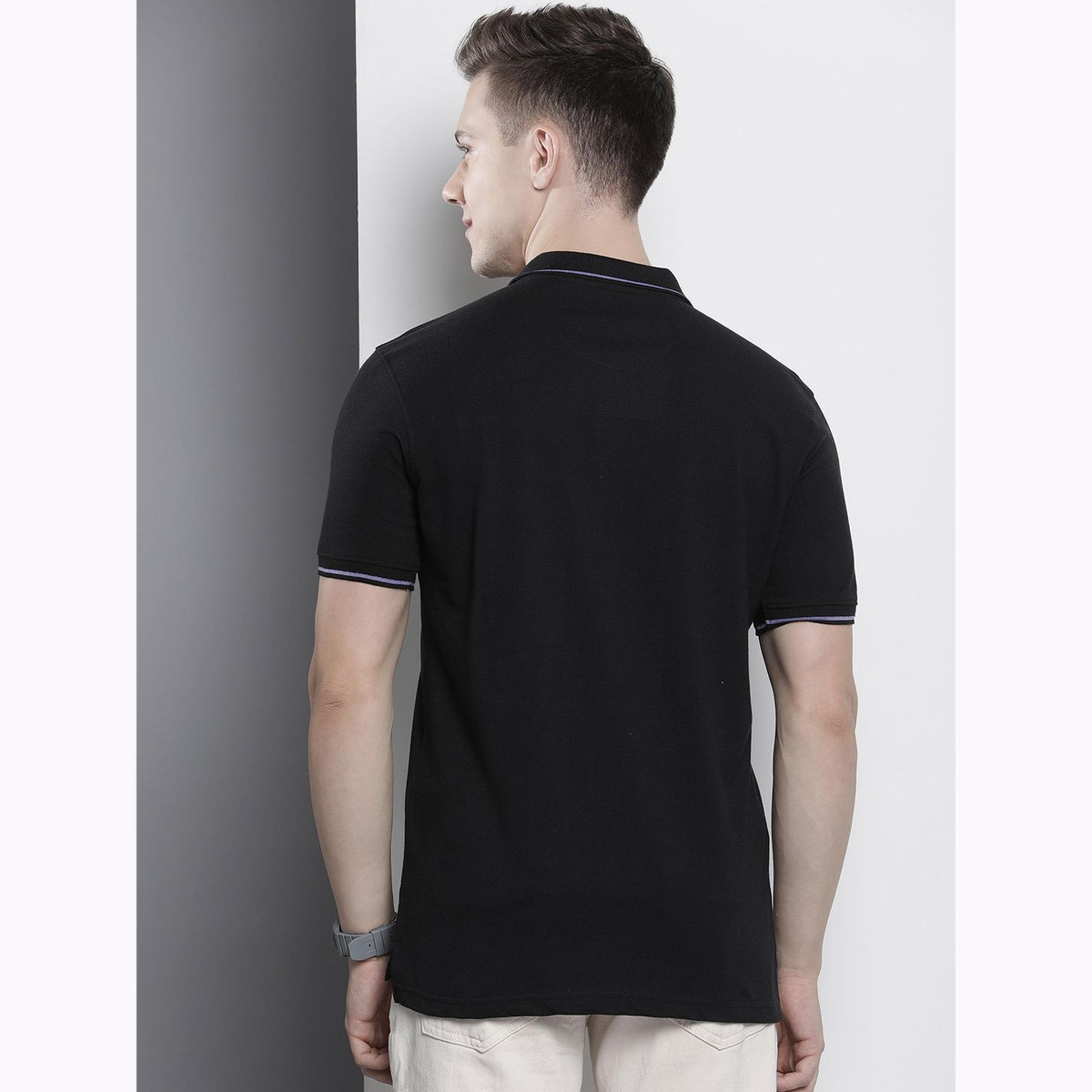The Indian Garage Co X Styli Men Black Regular Fit Short Sleeve Polo-men-clothing-tshirtsandpolos-polos-image-5