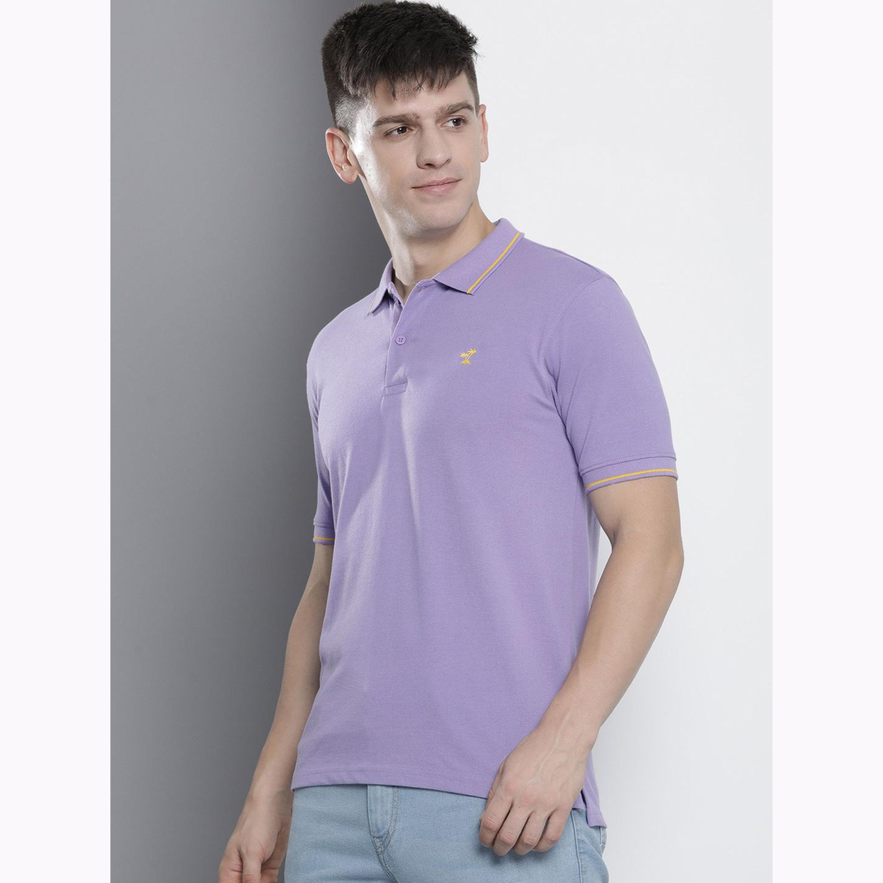 تيشيرت بولو بأكمام قصيرة وقصة عادية للرجال-men-clothing-tshirtsandpolos-polos-image-1