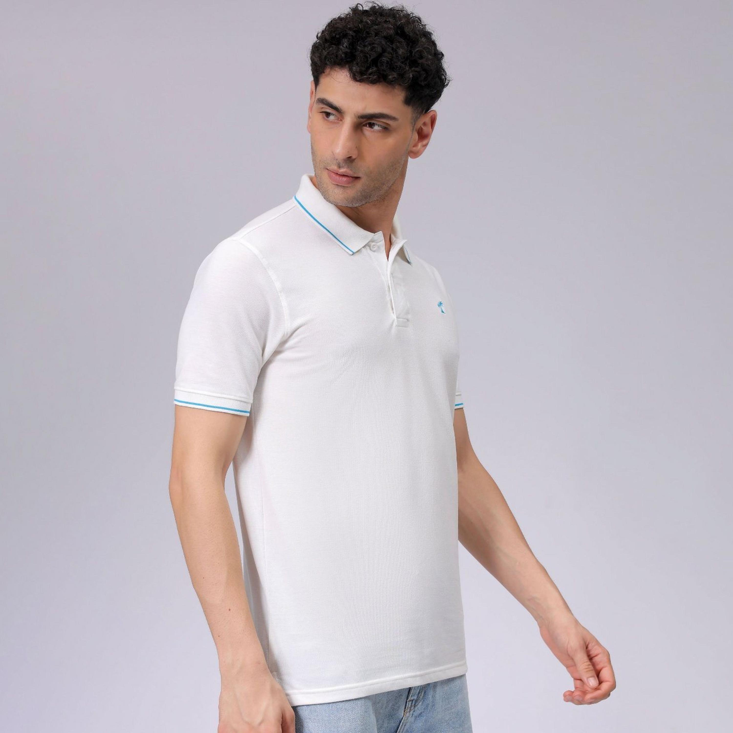 تيشيرت بولو بأكمام قصيرة وقصة عادية للرجال-men-clothing-tshirtsandpolos-polos-image-1