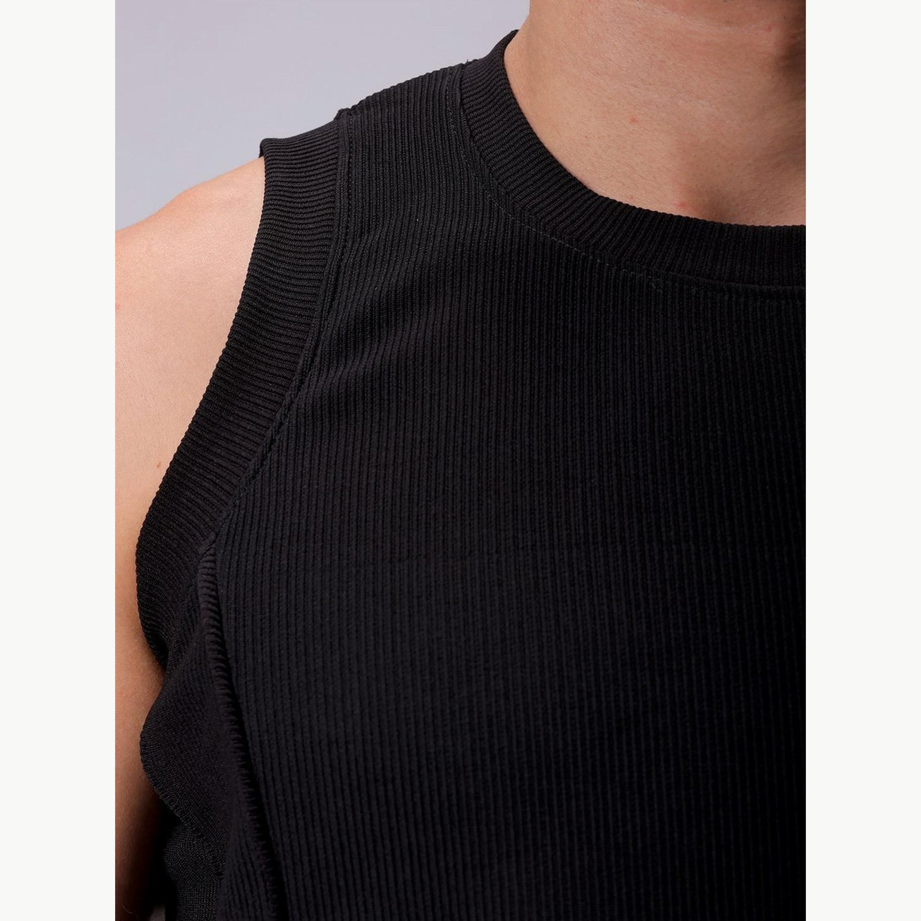 The Indian Garage Co X Styli Men Black Textured Sleeveless Tank-men-clothing-tshirtsandpolos-vests-image-5