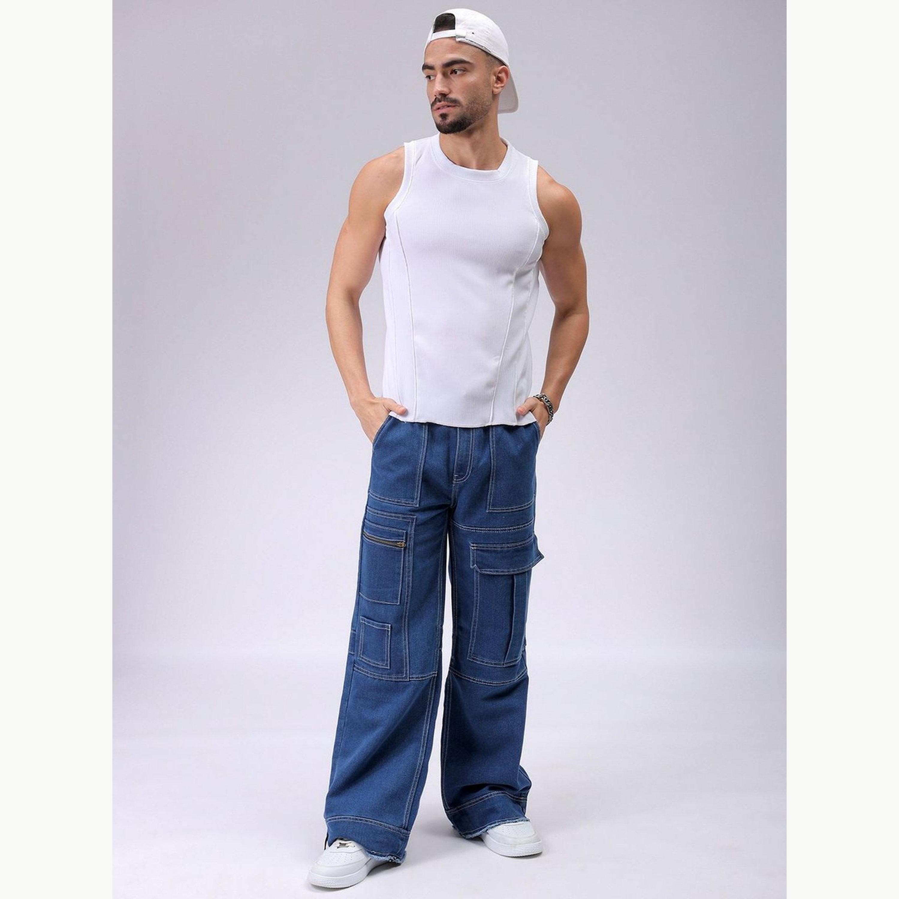 The Indian Garage Co X Styli Men White Textured Sleeveless Tank-men-clothing-tshirtsandpolos-vests-image-2